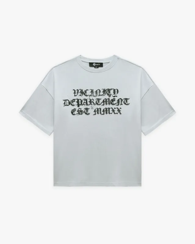 GOTH DEPT TEE GREY sold by vicinity