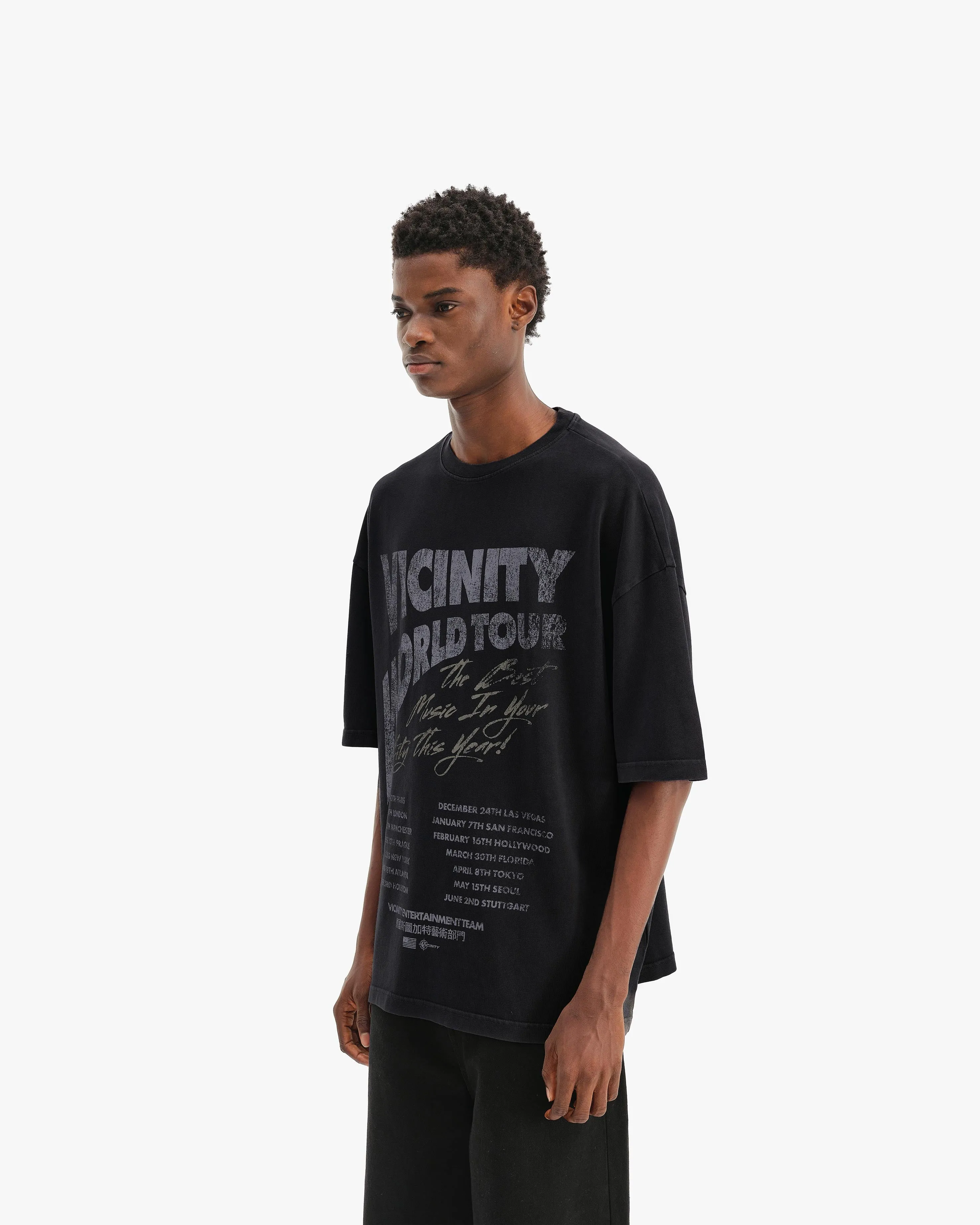 WORLD TOUR TEE VINTAGE BLACK sold by vicinity product image thumbnail 3