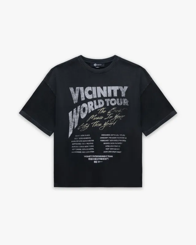WORLD TOUR TEE VINTAGE BLACK sold by vicinity