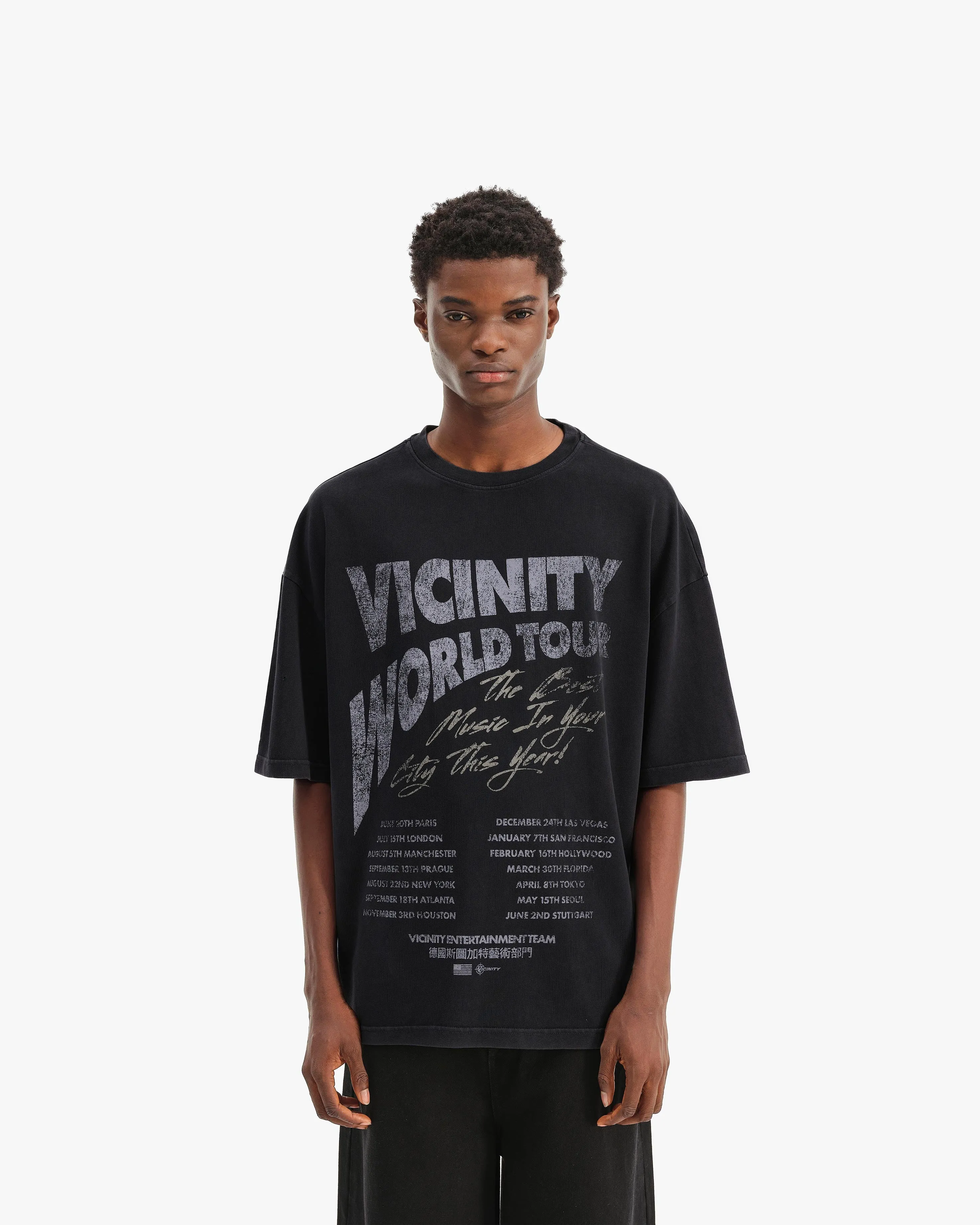 WORLD TOUR TEE VINTAGE BLACK sold by vicinity product image thumbnail 2