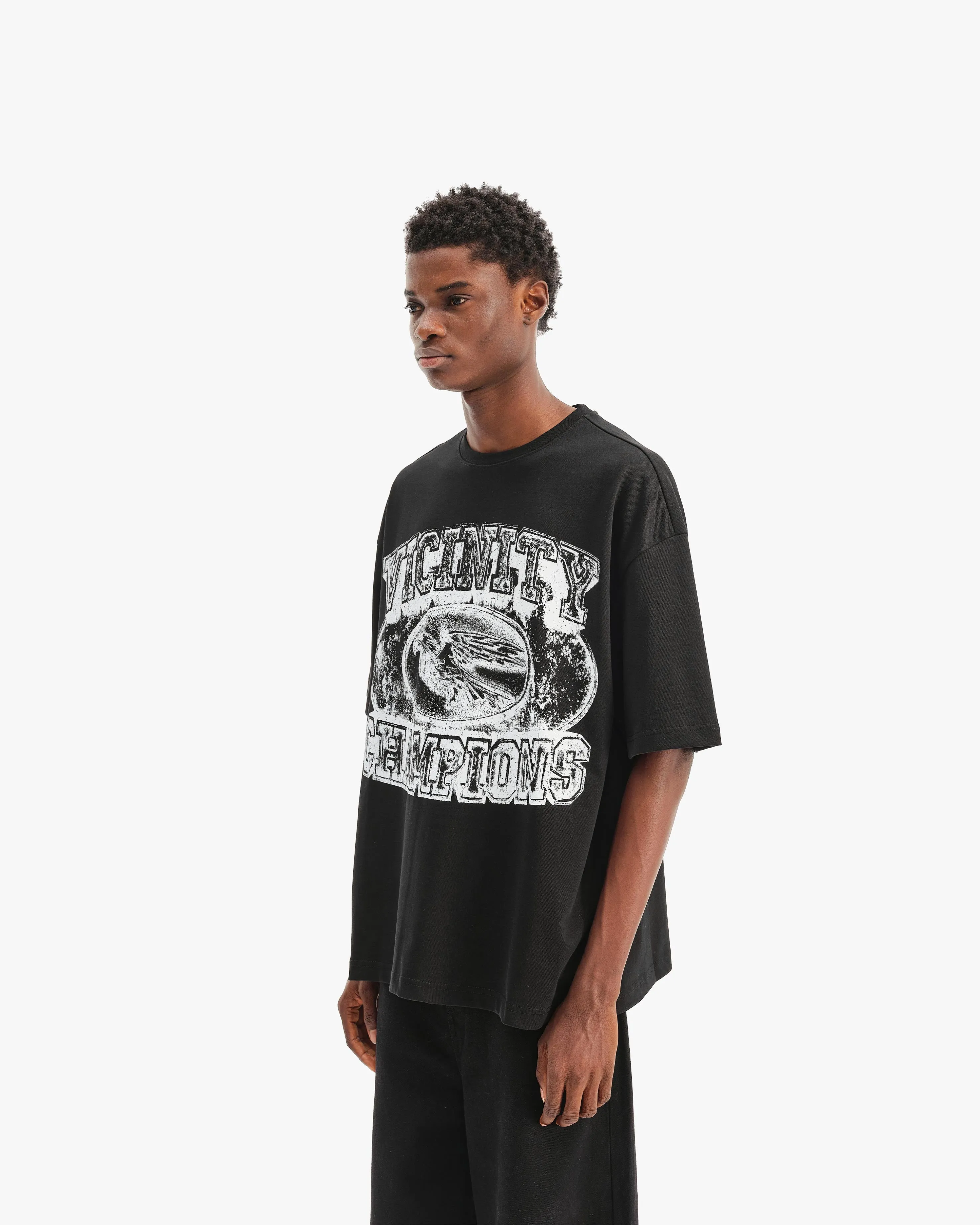 CHAMP EMBLEM TEE WHITE/BLACK sold by vicinity product image thumbnail 3