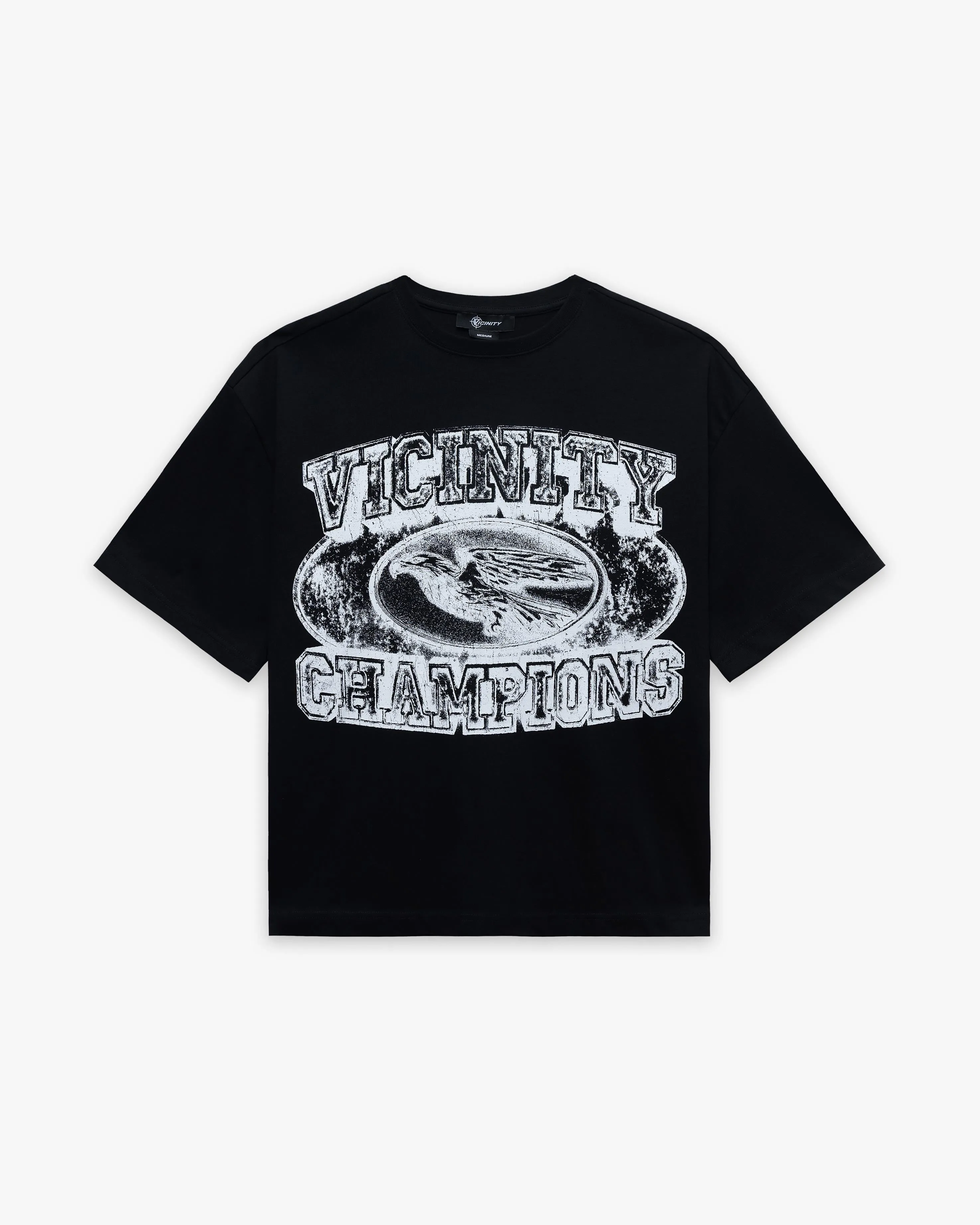 CHAMP EMBLEM TEE WHITE/BLACK sold by vicinity