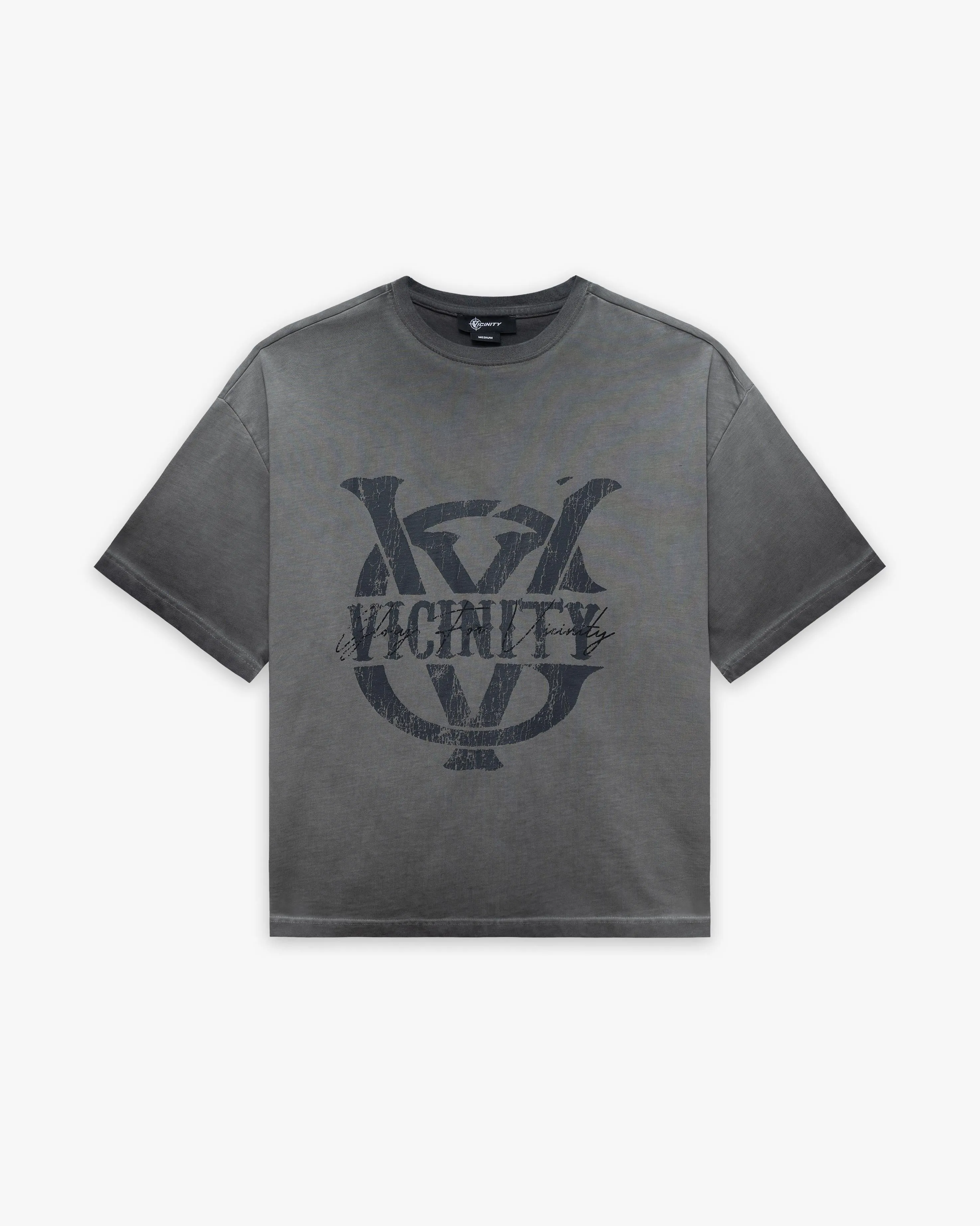 INITIALS TEE DARK GREY sold by vicinity