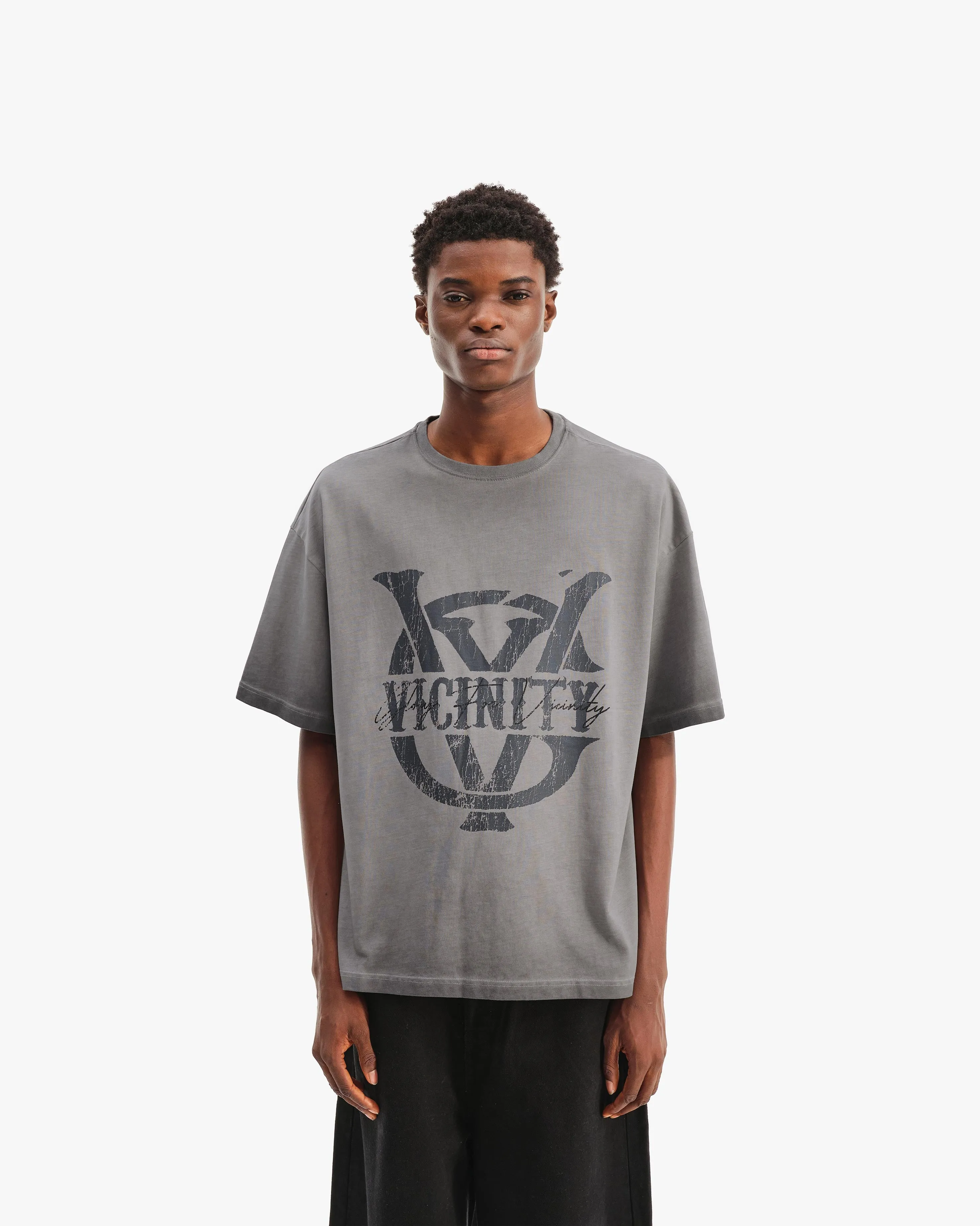 INITIALS TEE DARK GREY sold by vicinity product image thumbnail 2