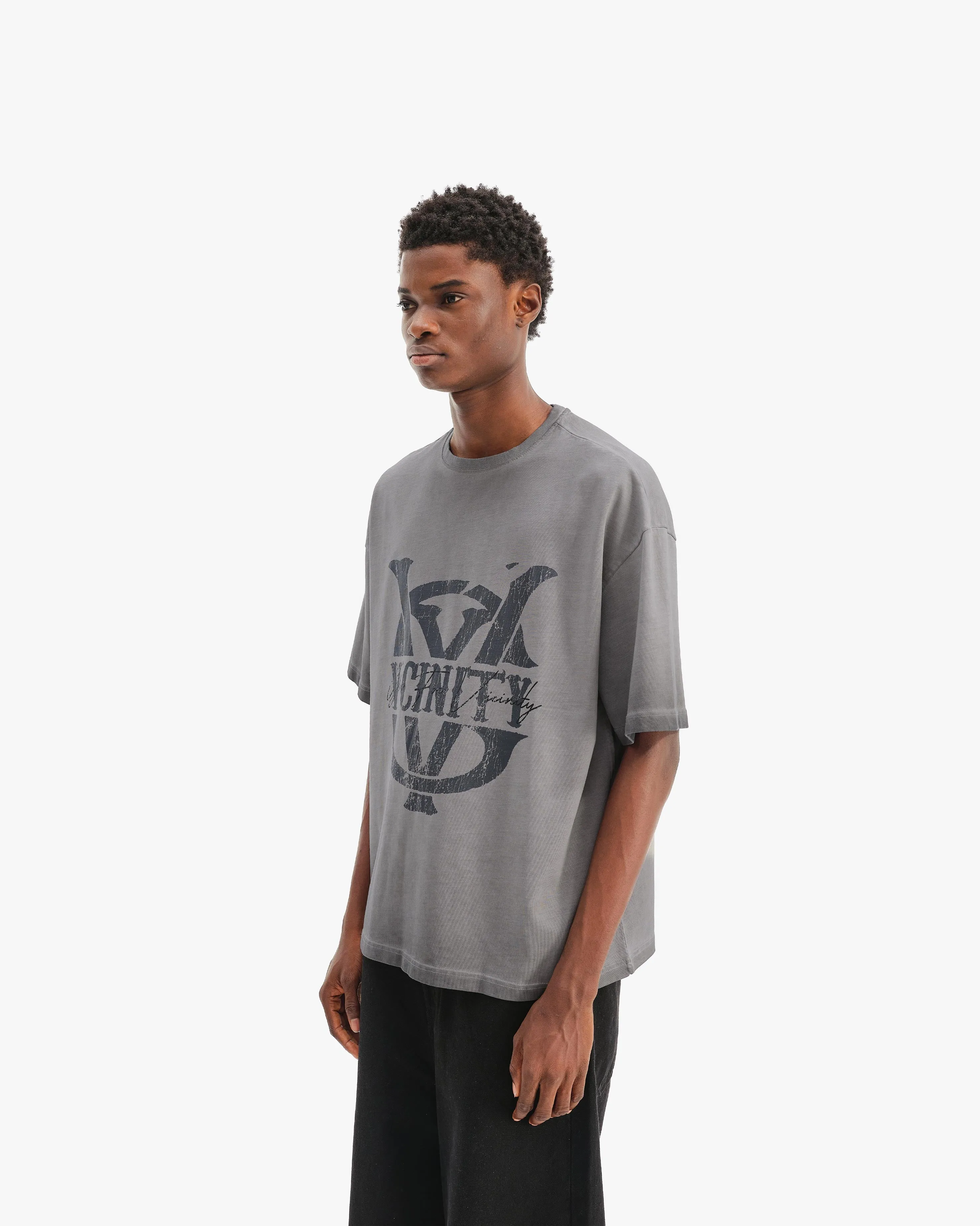INITIALS TEE DARK GREY sold by vicinity product image thumbnail 3