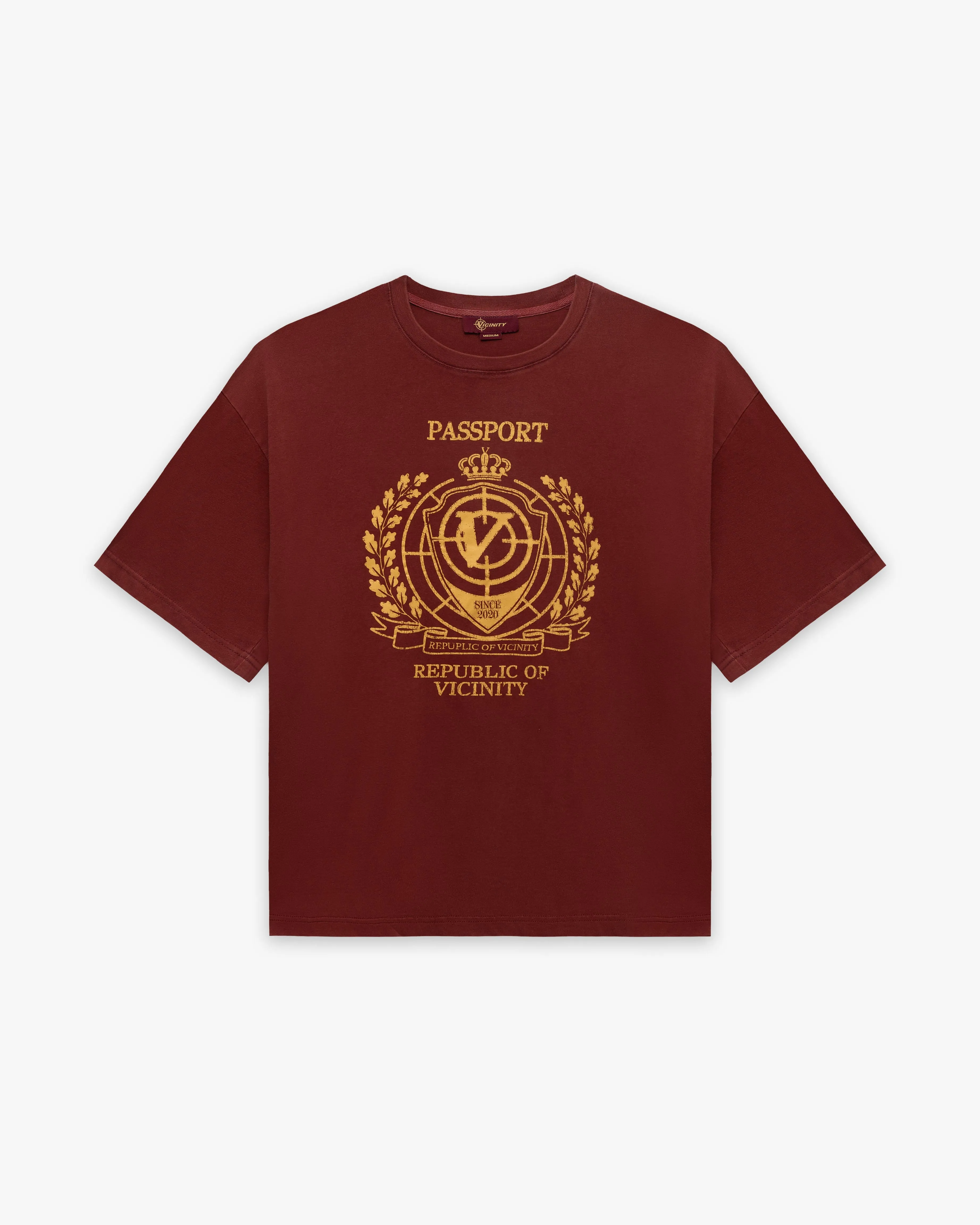 PASSPORT TEE WASHED RED sold by vicinity