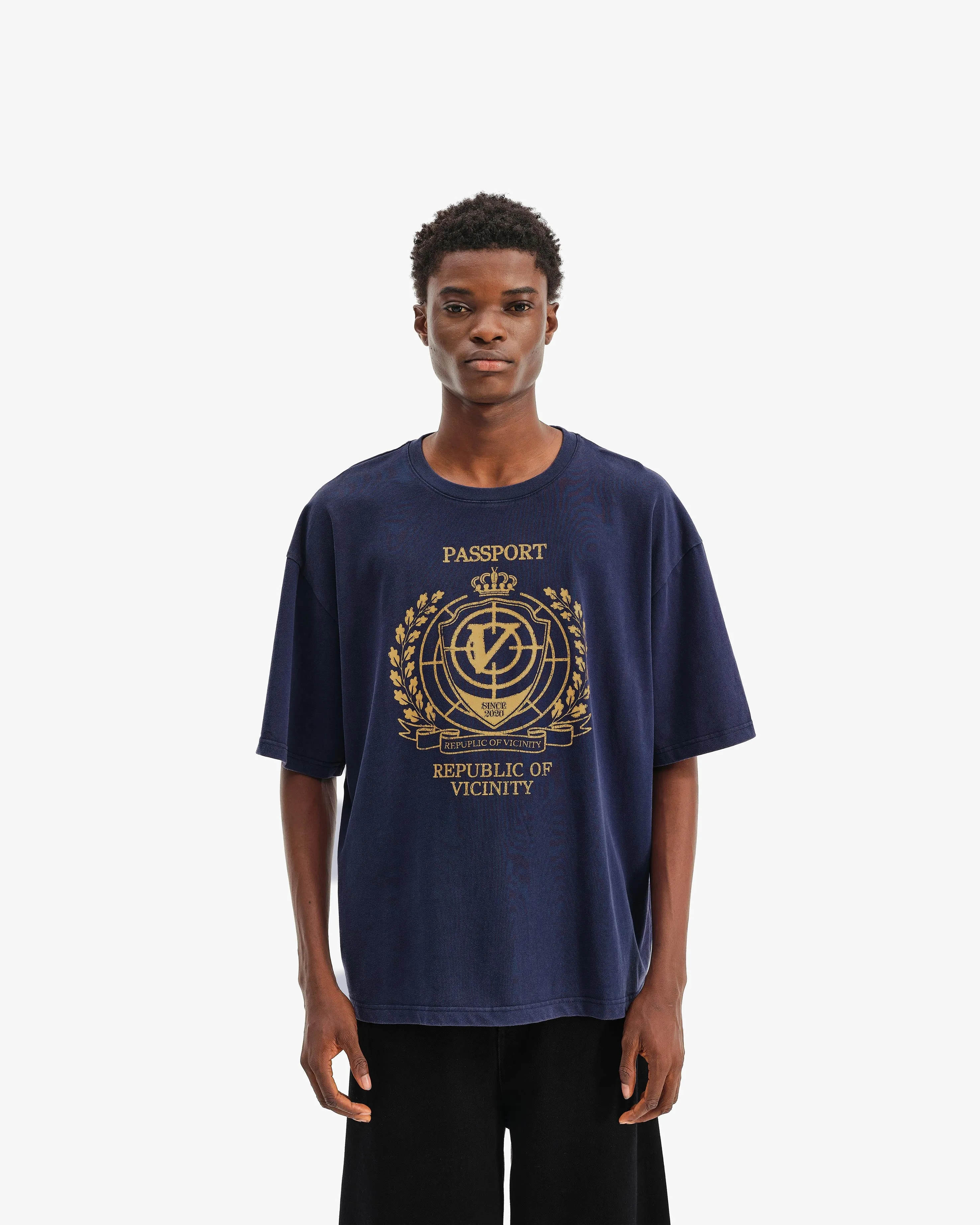 PASSPORT TEE WASHED BLUE sold by vicinity product image thumbnail 2