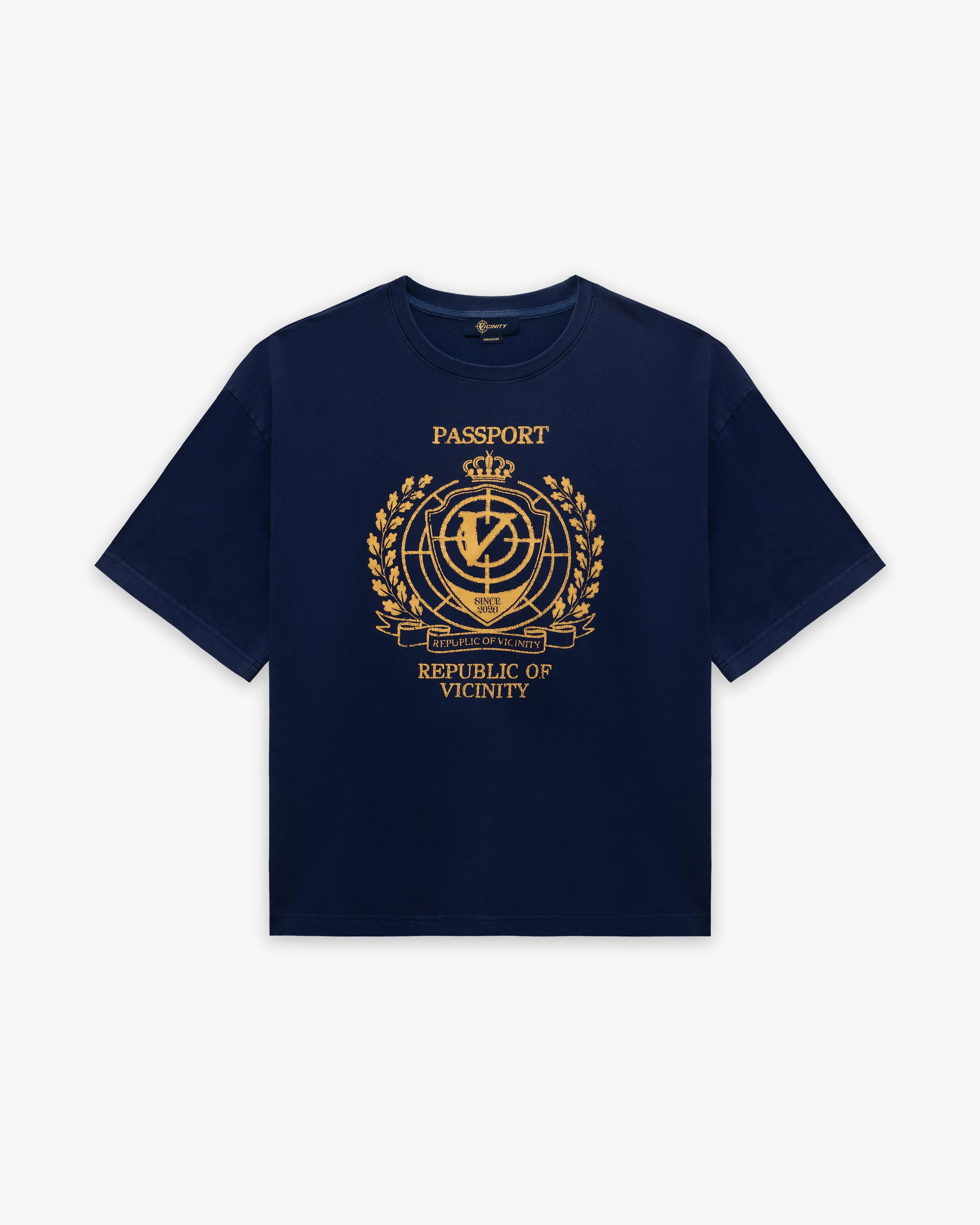 PASSPORT TEE WASHED BLUE sold by vicinity