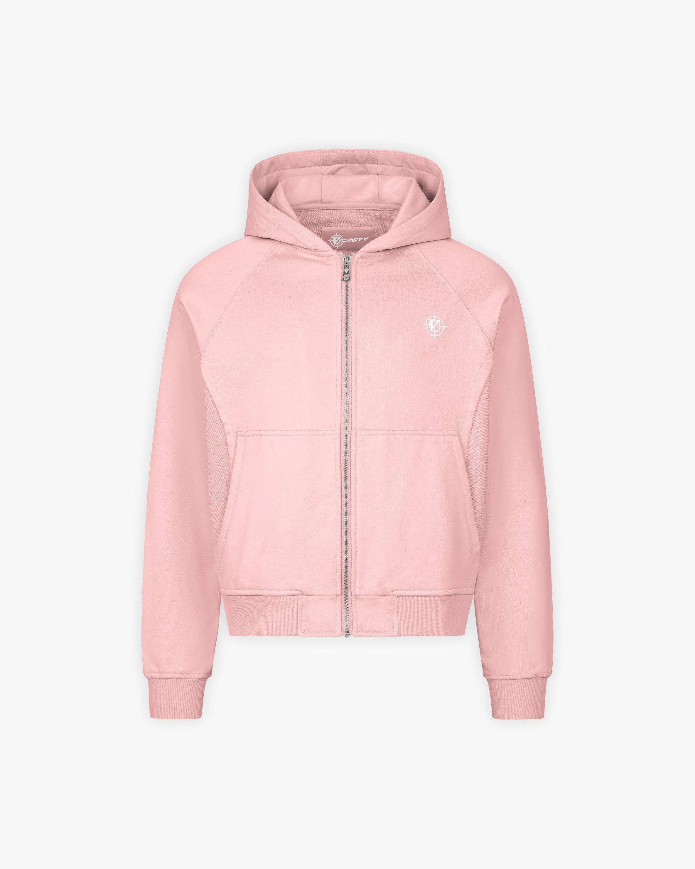INSIDE OUT ZIP HOODIE PINK sold by vicinity