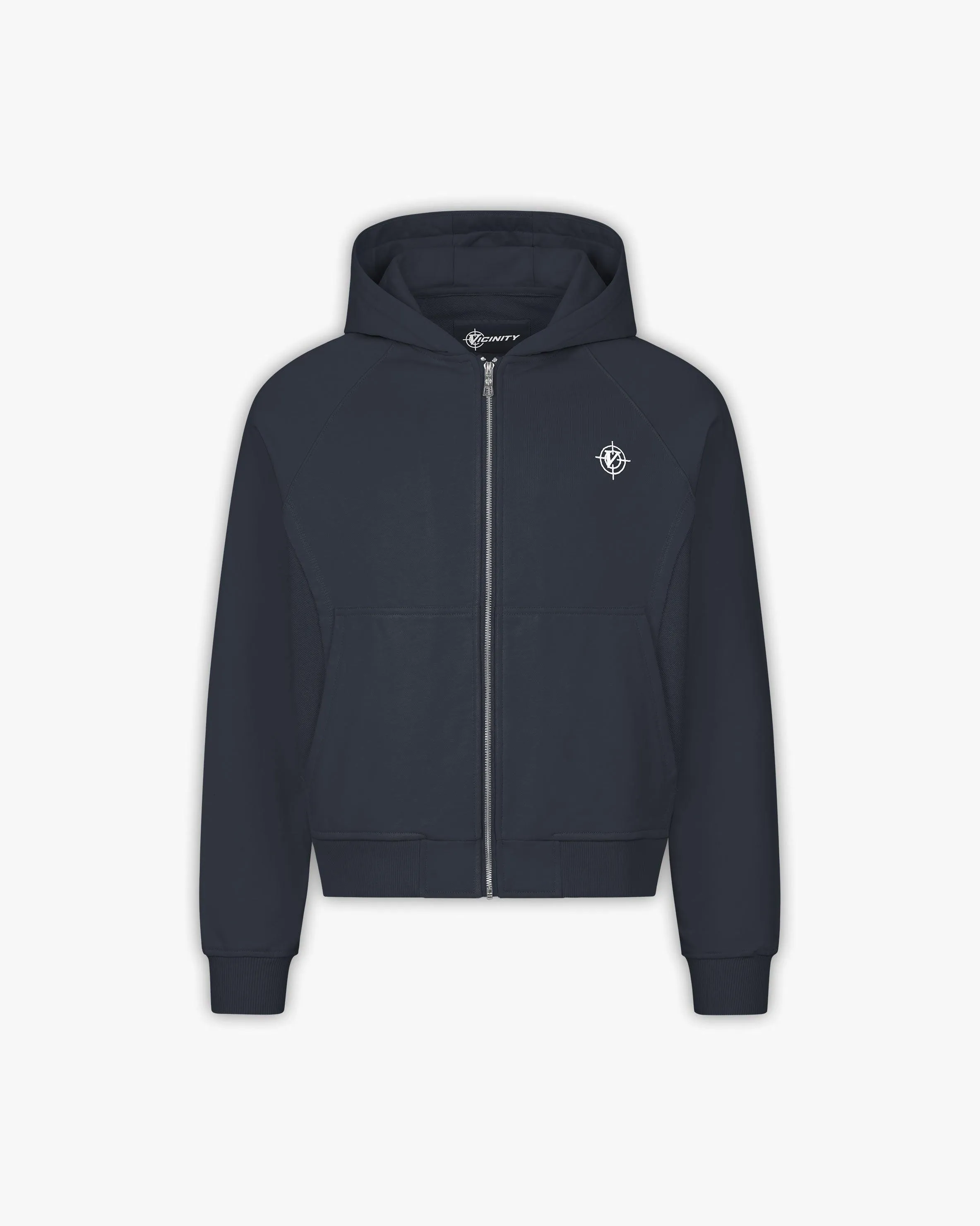 INSIDE OUT ZIP HOODIE NAVY sold by vicinity