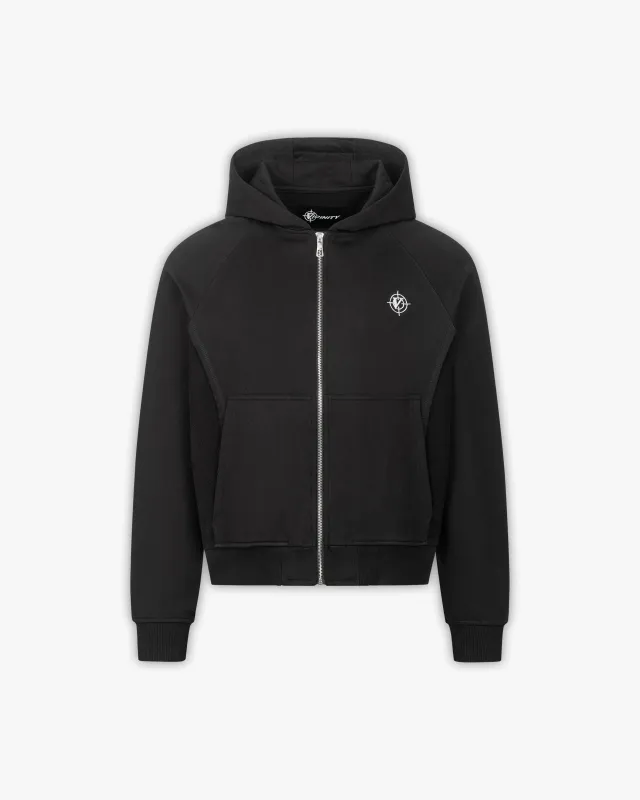 INSIDE OUT ZIP HOODIE BLACK sold by vicinity