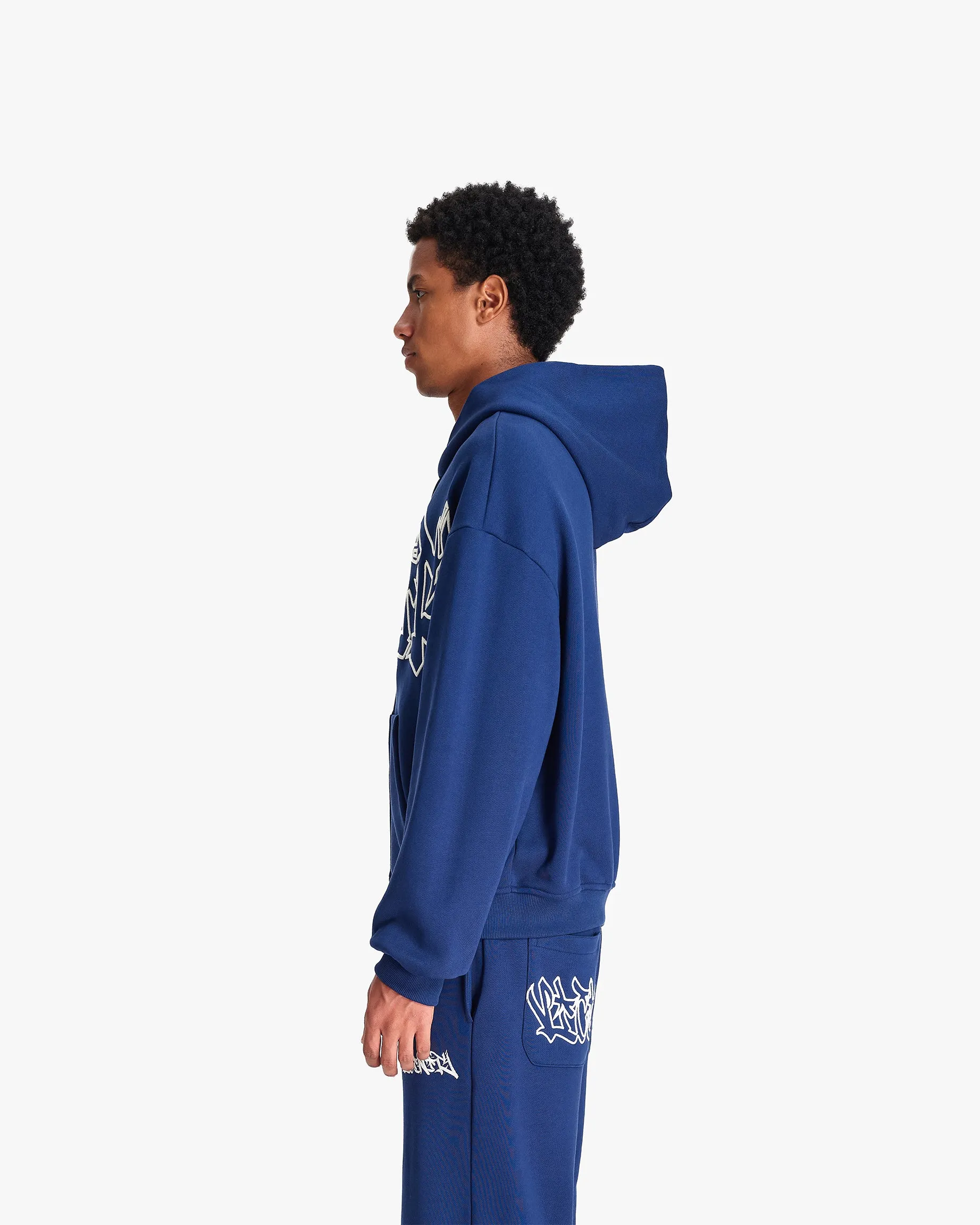 GRAFFITI ZIP-HOODIE BLUE sold by vicinity product image thumbnail 5