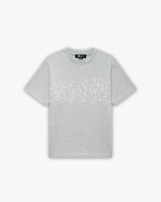 GRAFFITI TEE GREY MELANGE sold by vicinity
