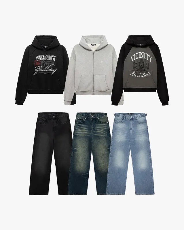 HOODIE + DENIM BUNDLE sold by vicinity
