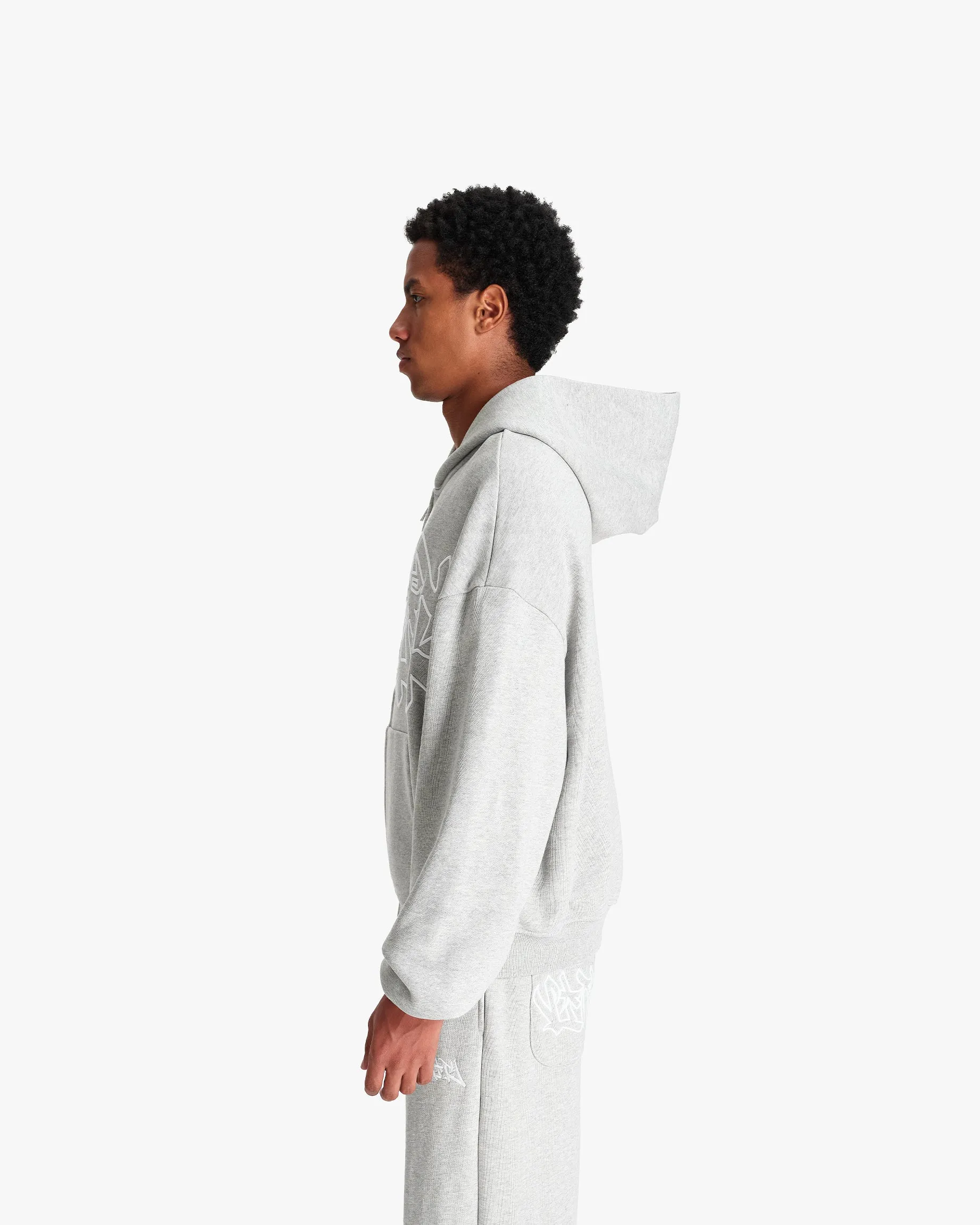 GRAFFITI ZIP-HOODIE GREY MELANGE sold by vicinity product image thumbnail 5