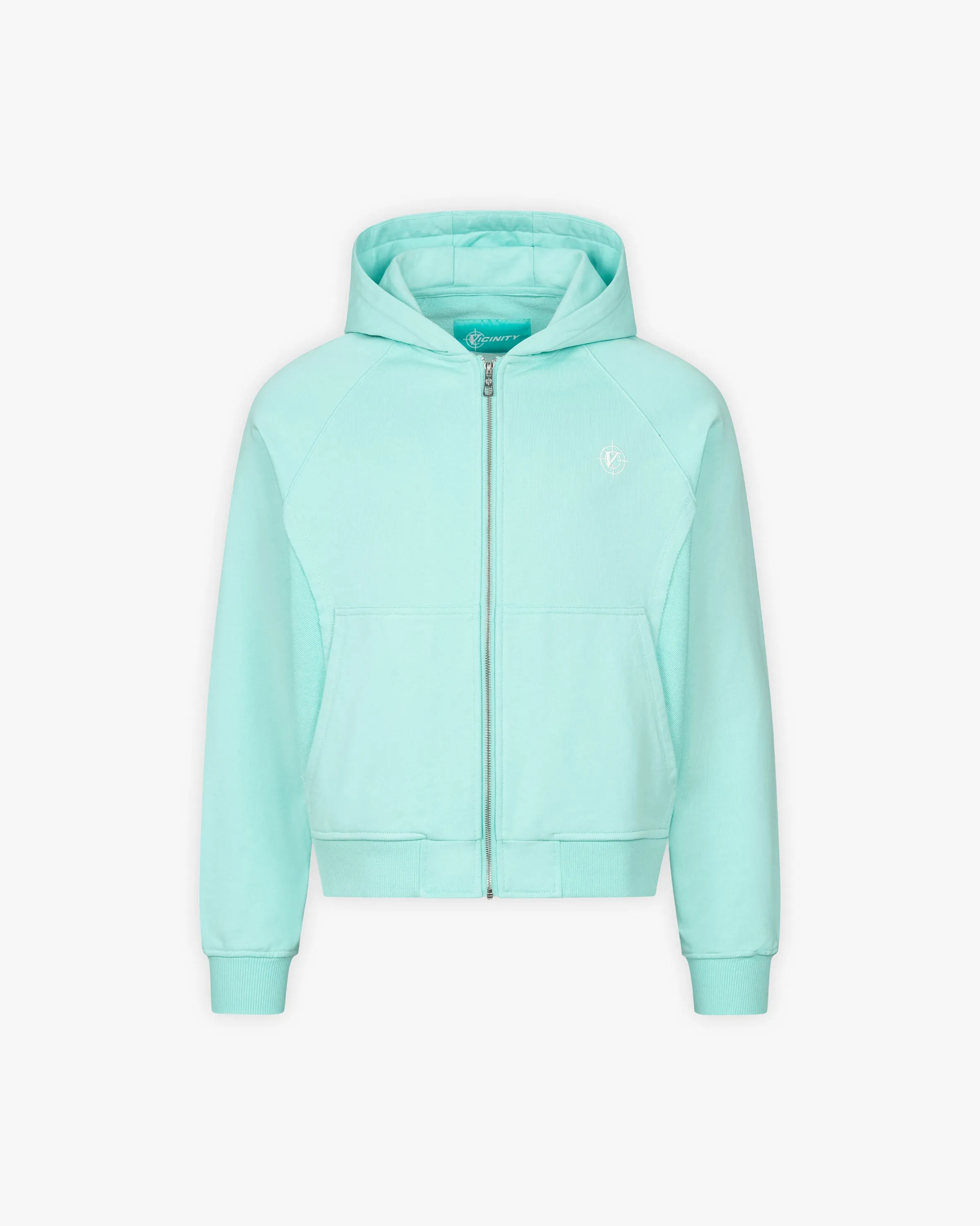 INSIDE OUT ZIP HOODIE TURQUOISE sold by vicinity