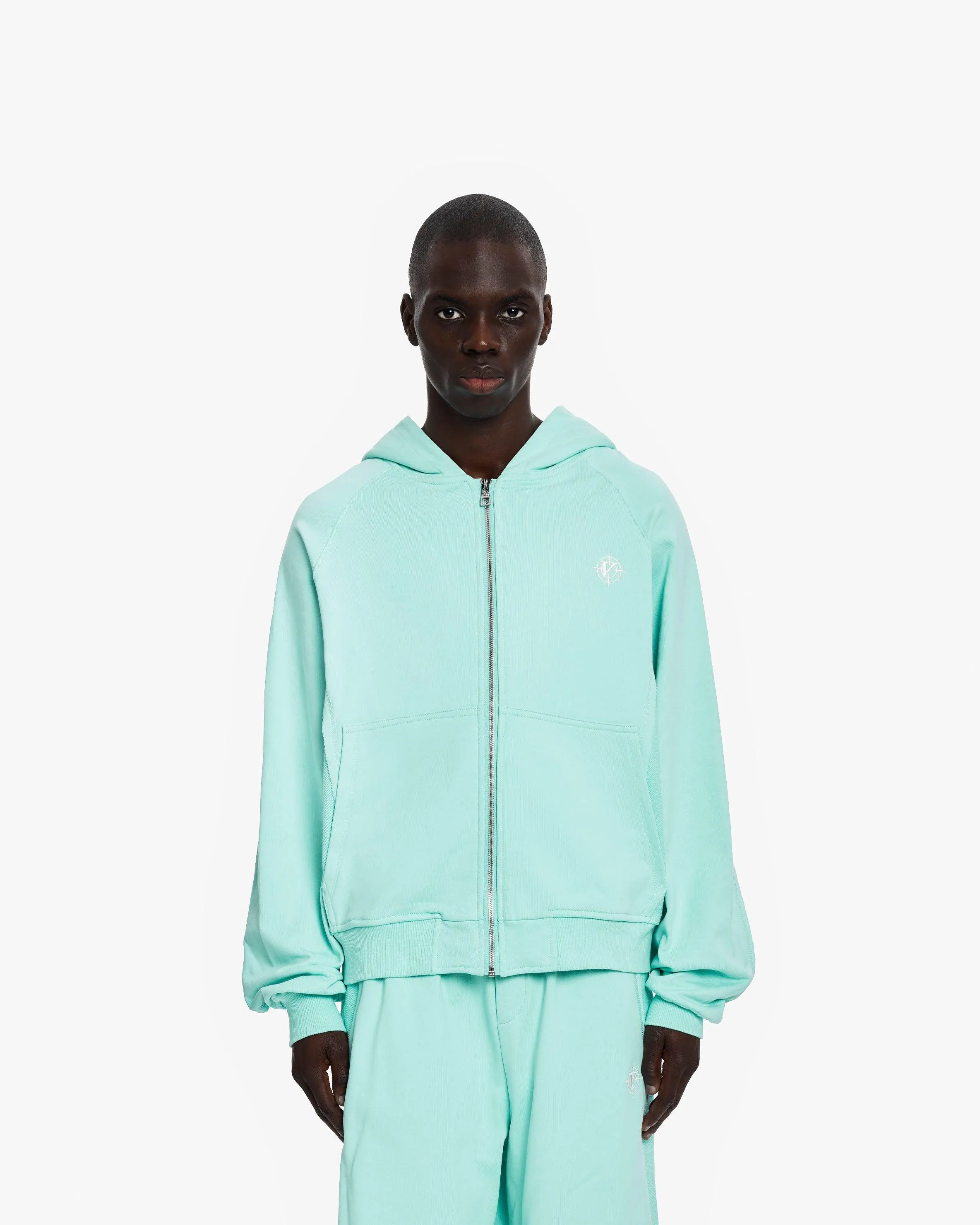 INSIDE OUT ZIP HOODIE TURQUOISE sold by vicinity product image thumbnail 2