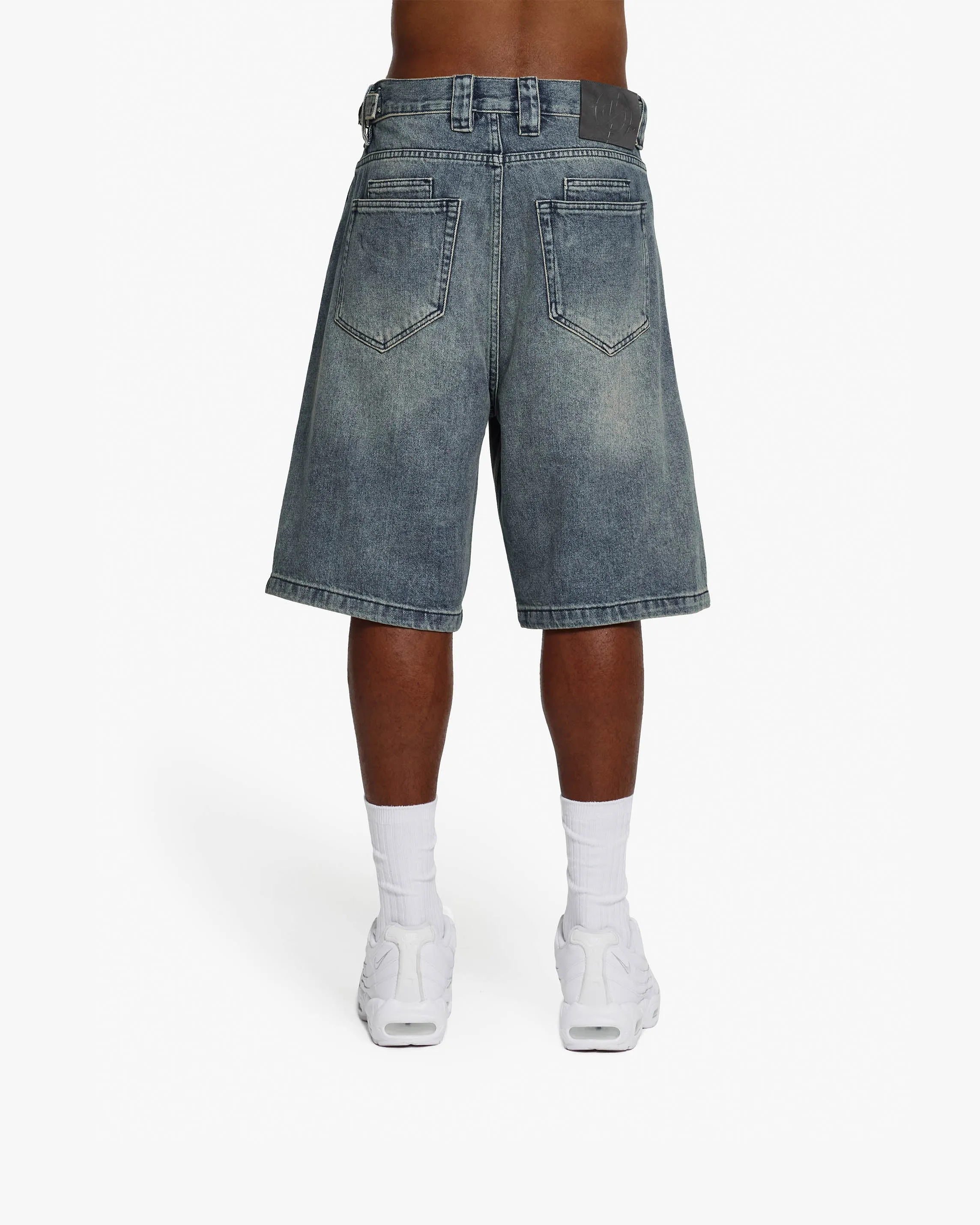 YELLOW TINTED DENIM JORTS sold by vicinity product image thumbnail 5