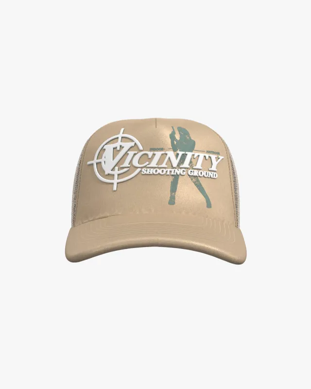 SHOOTING GROUND TRUCKER CAP BEIGE sold by vicinity