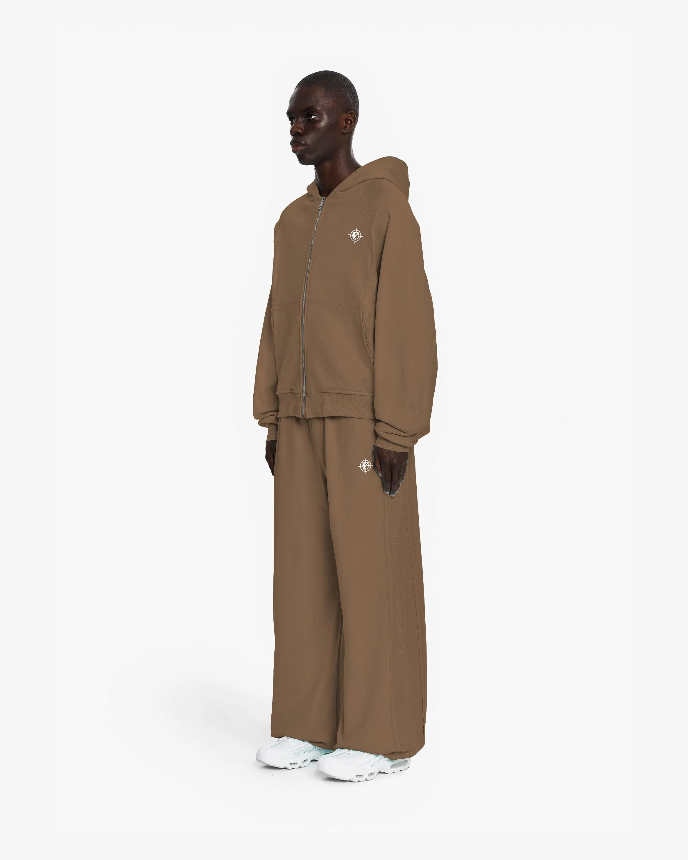 INSIDE OUT ZIP HOODIE CHOCOLATE BROWN sold by vicinity product image thumbnail 4