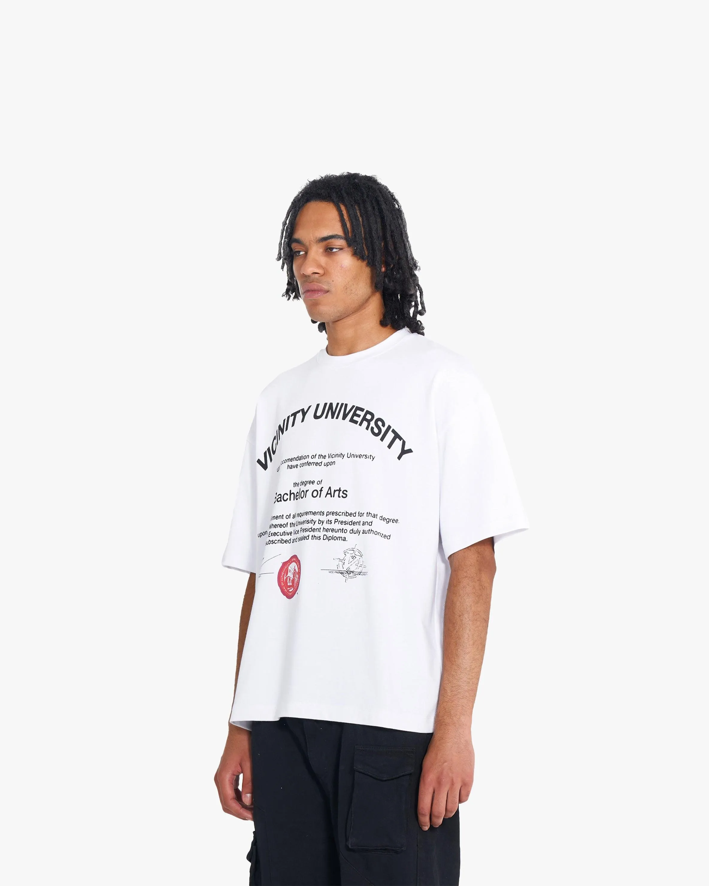 UNIVERSITY TEE WHITE sold by vicinity product image thumbnail 3