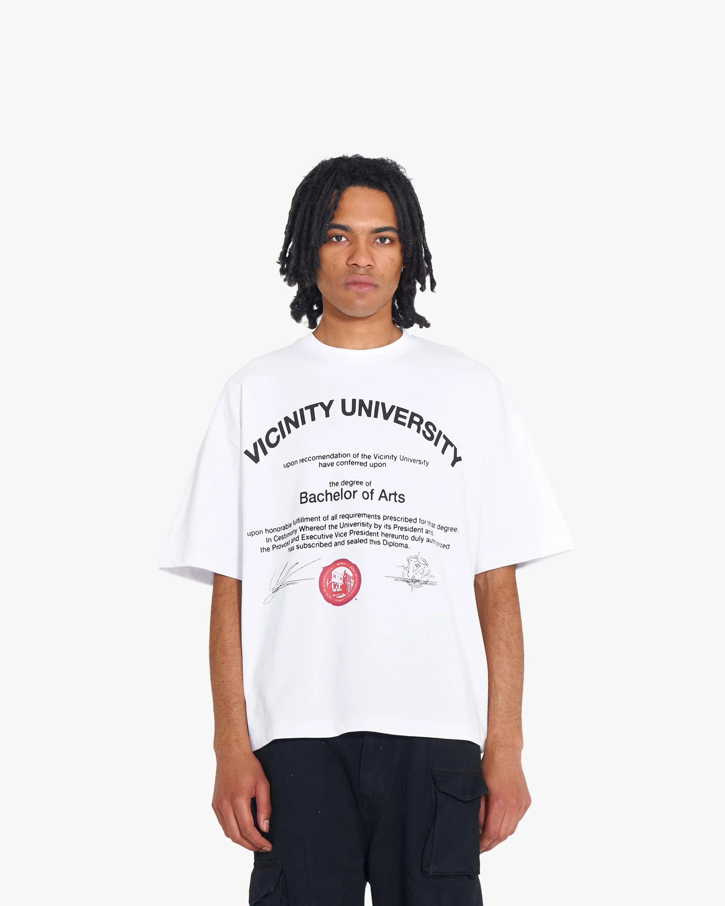 UNIVERSITY TEE WHITE sold by vicinity product image thumbnail 2
