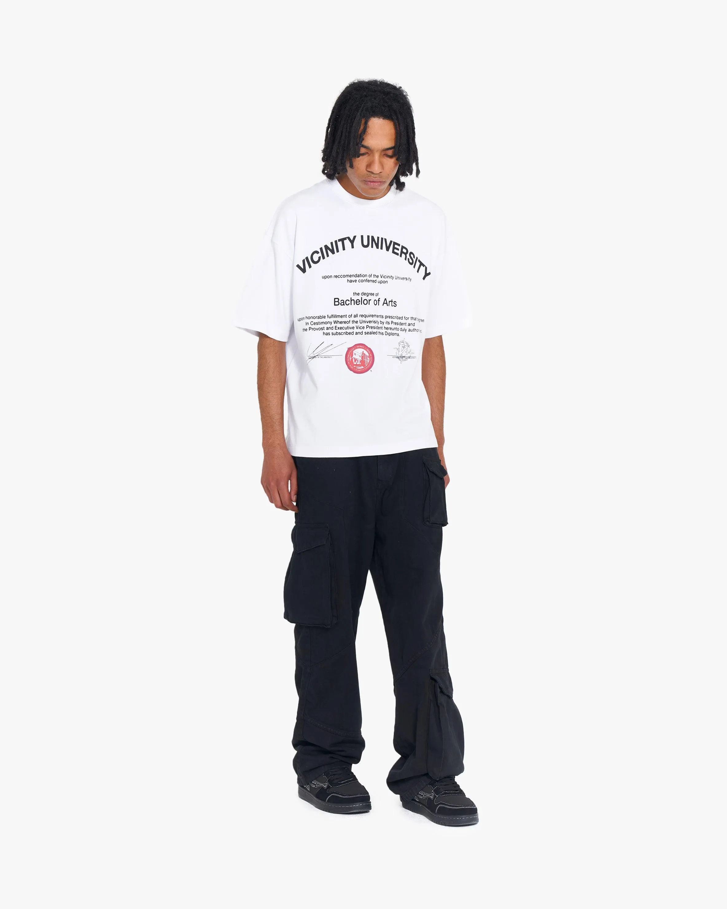 UNIVERSITY TEE WHITE sold by vicinity product image thumbnail 5