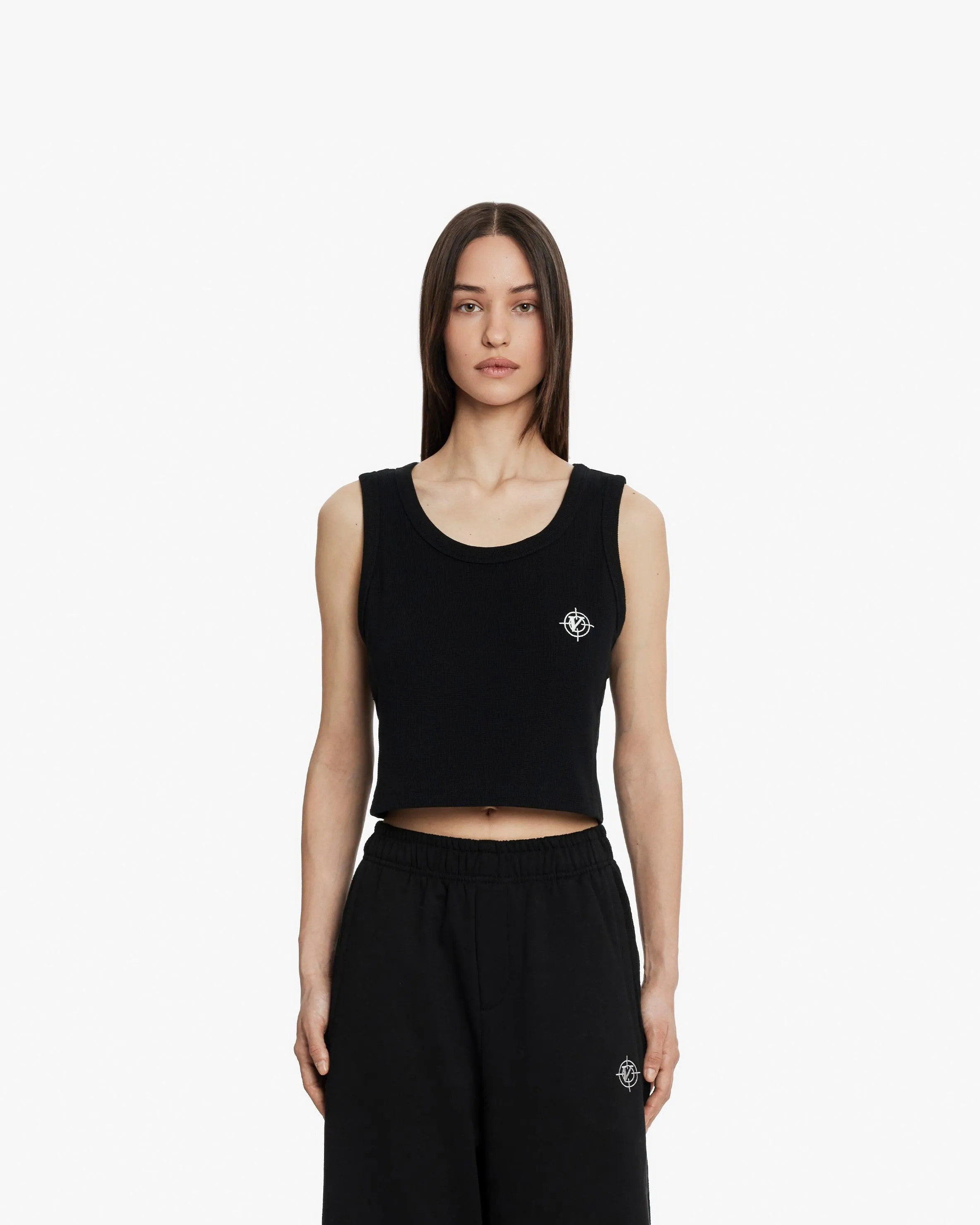 CROP TANKTOP DOUBLE PACK (BLACK & WHITE) sold by vicinity product image thumbnail 2