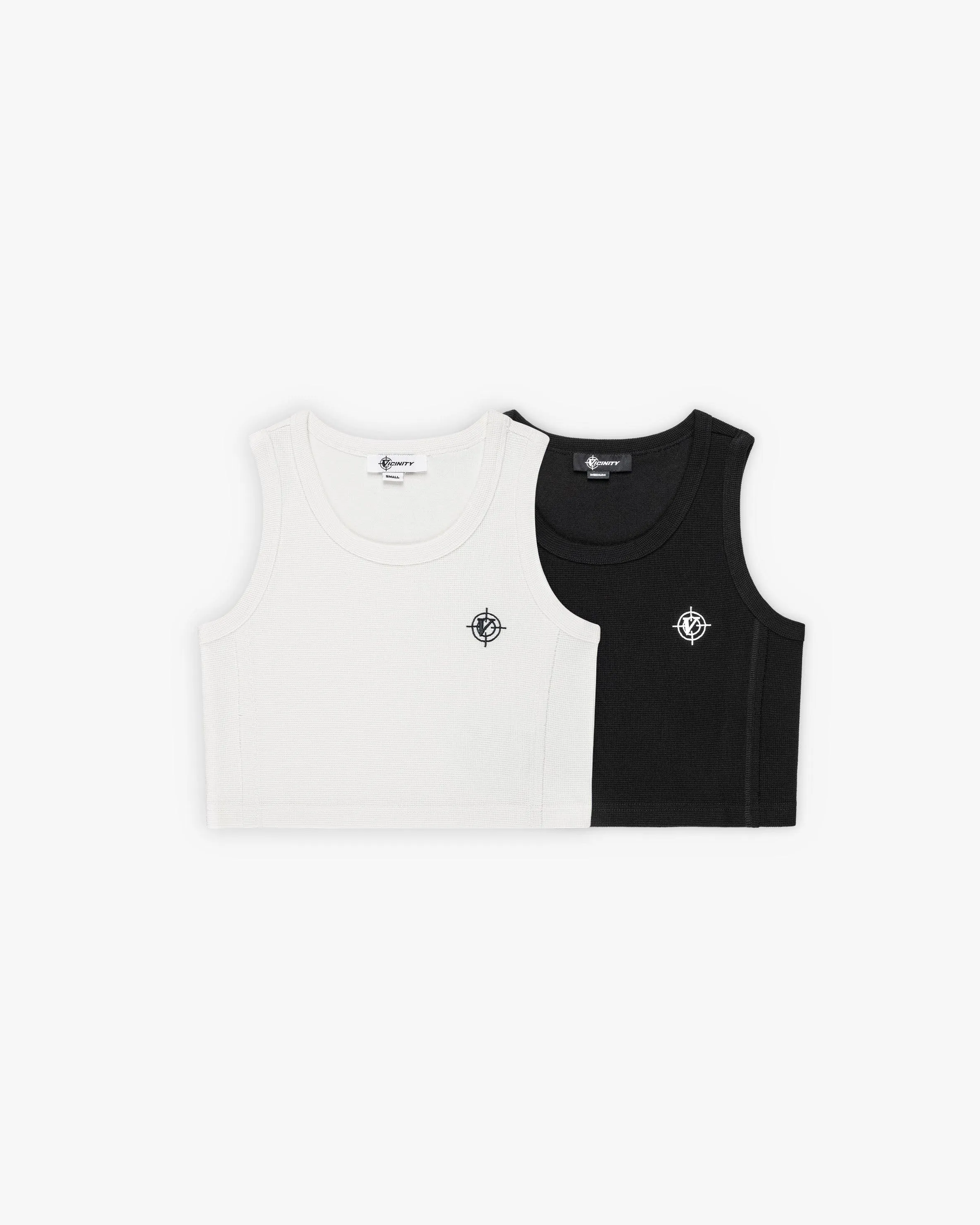 CROP TANKTOP DOUBLE PACK (BLACK & WHITE) sold by vicinity