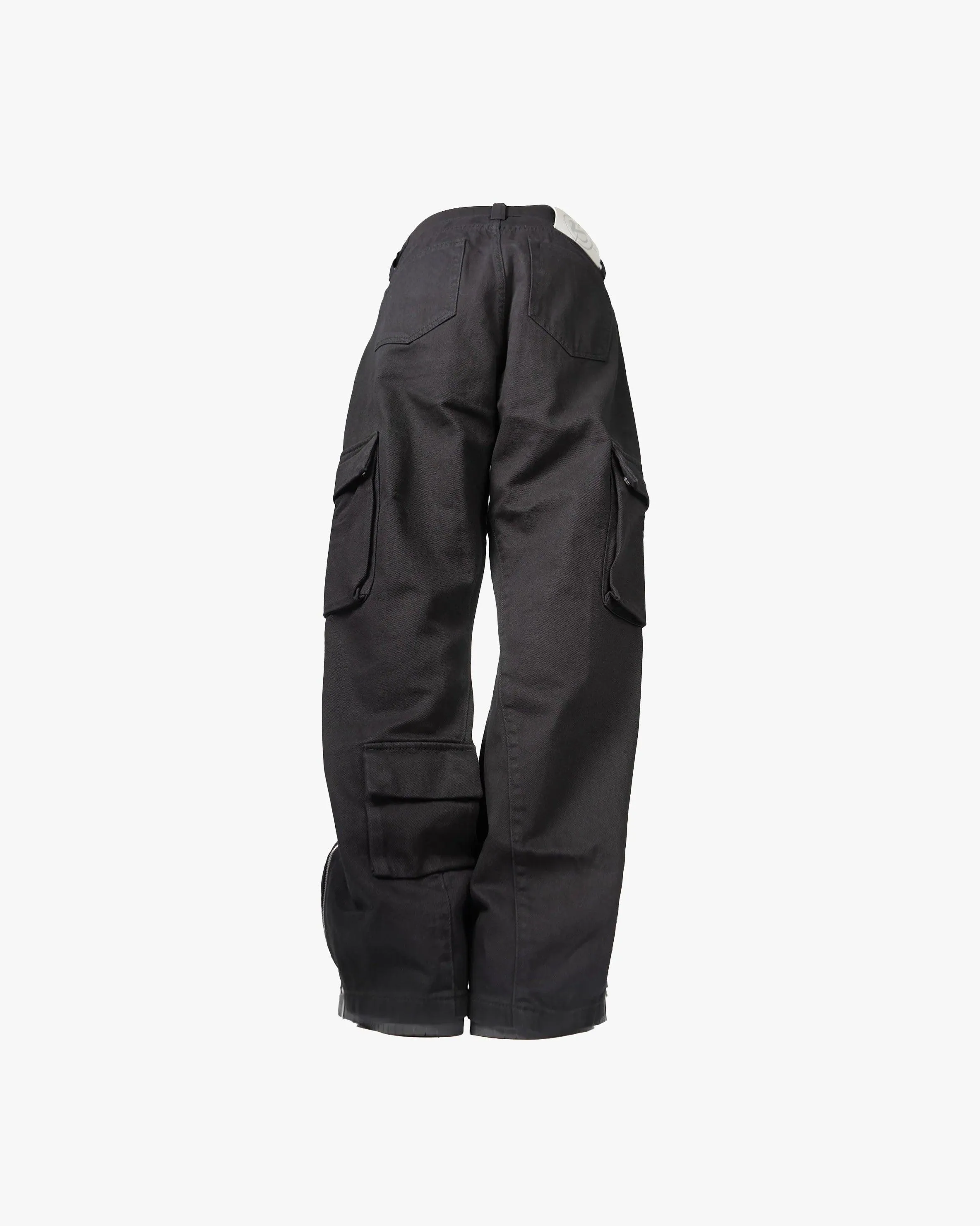 FLARED CARPENTER CARGOPANTS BLACK sold by vicinity product image thumbnail 4