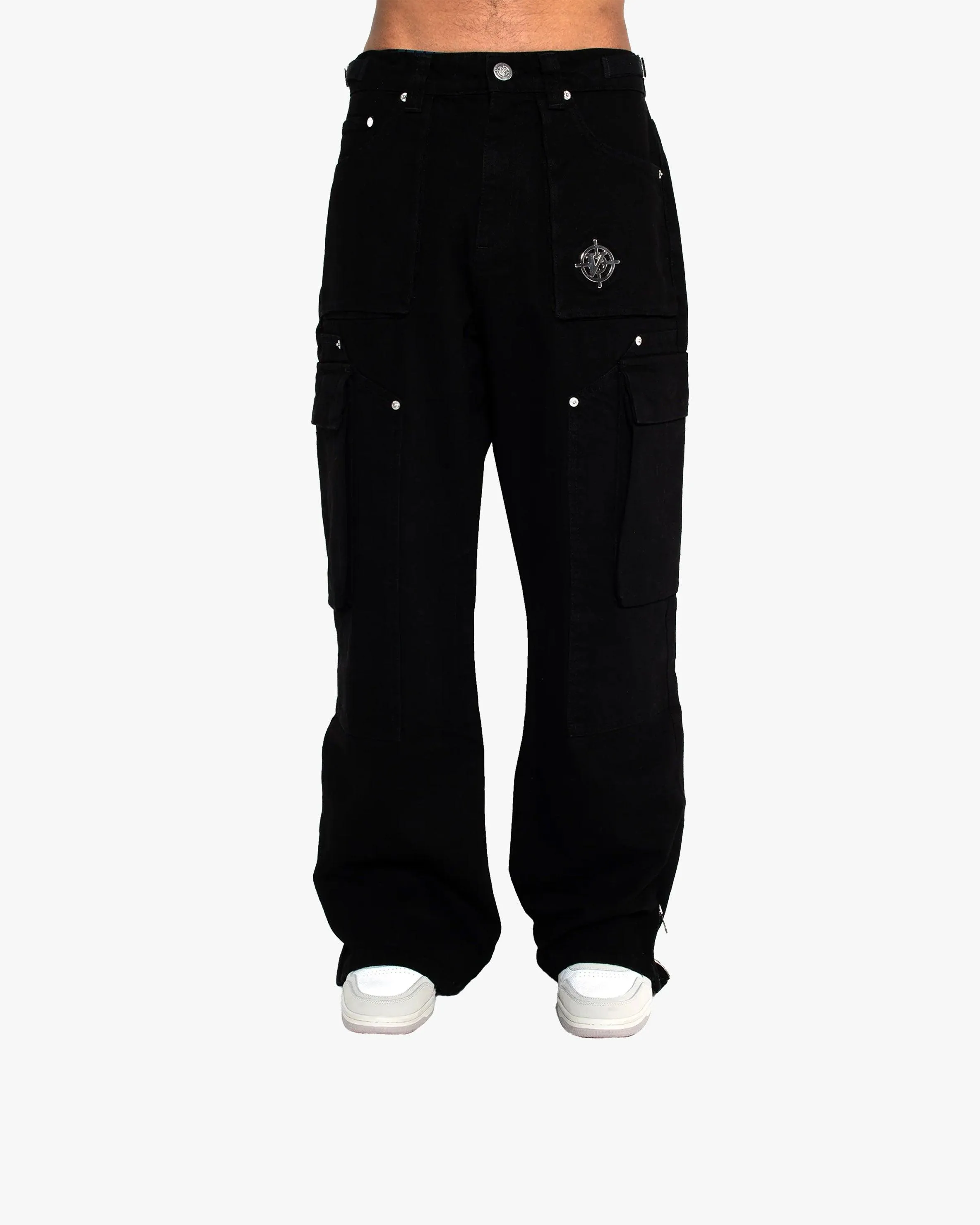 FLARED CARPENTER CARGOPANTS BLACK sold by vicinity product image thumbnail 2