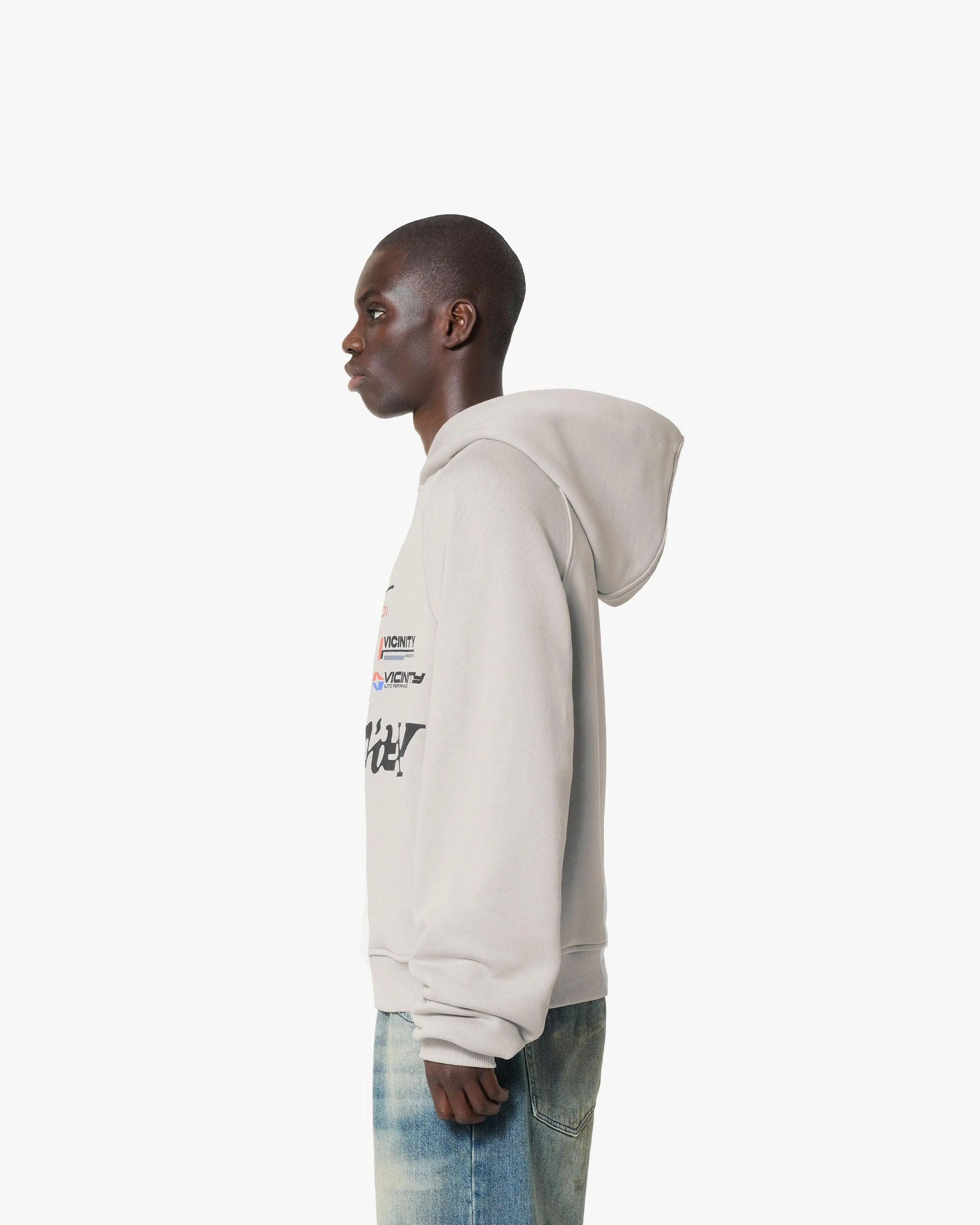 RACING LOGOS HOODIE GREY sold by vicinity product image thumbnail 4