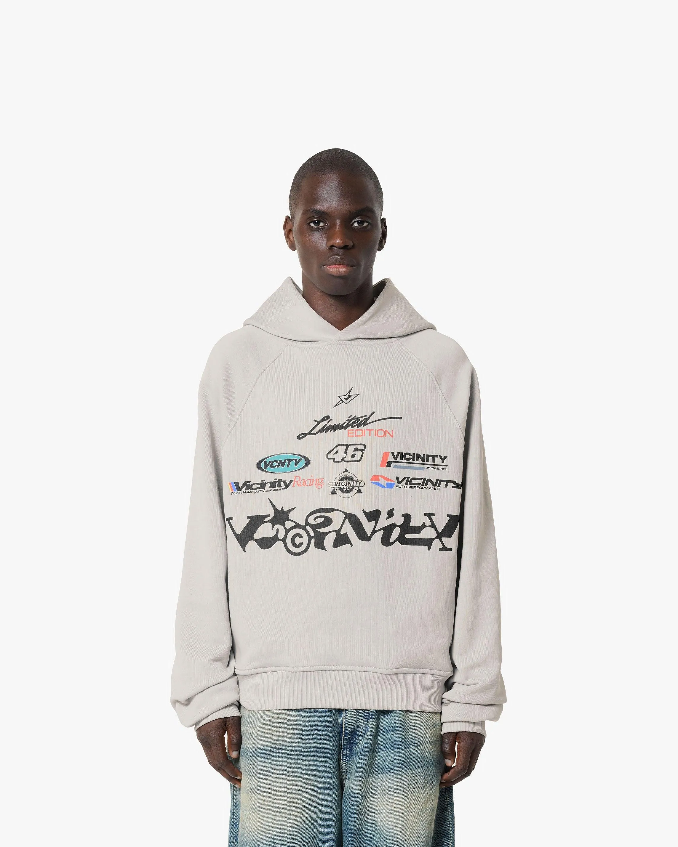 RACING LOGOS HOODIE GREY sold by vicinity product image thumbnail 2
