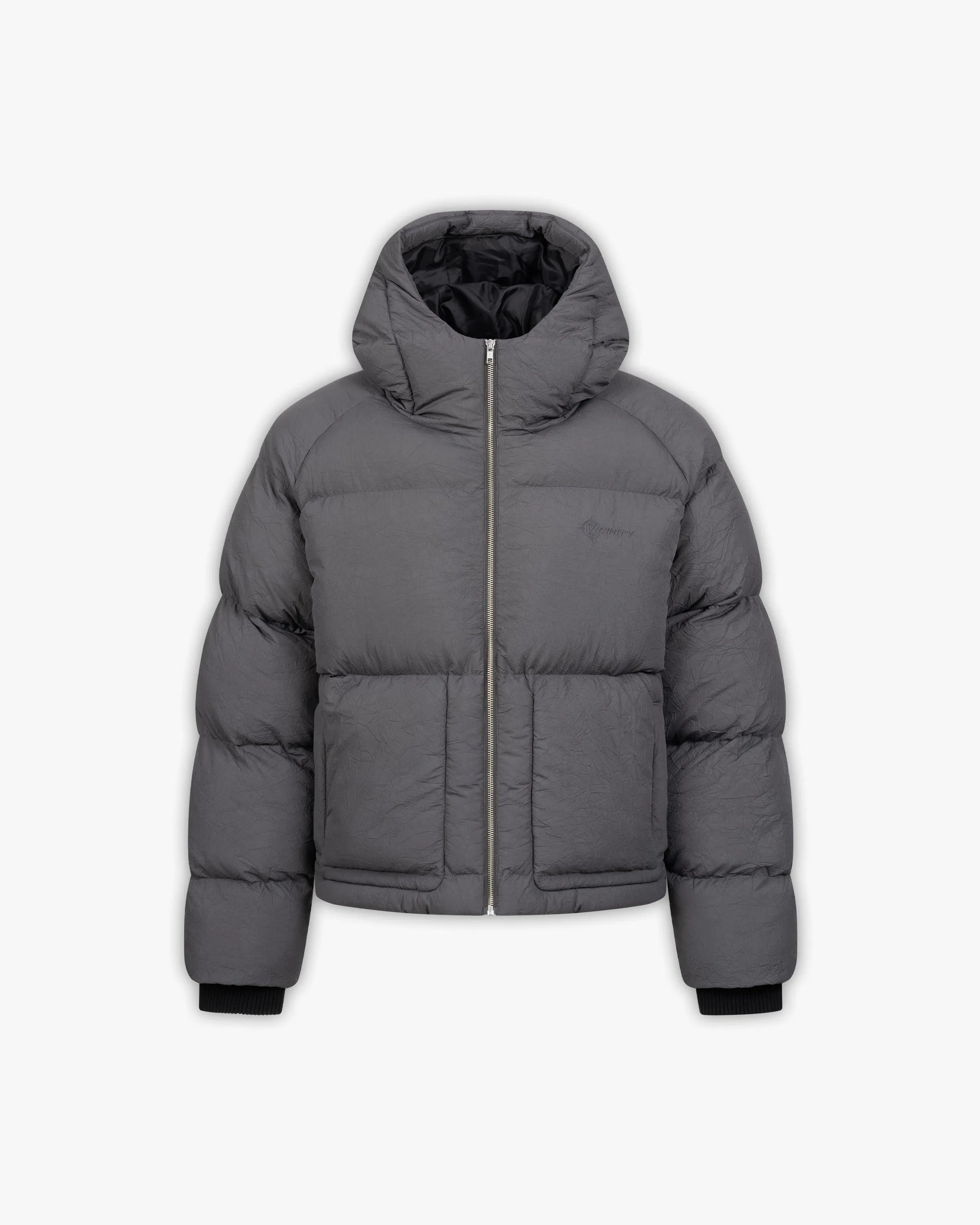 PUFFER JACKET DARK GREY sold by vicinity