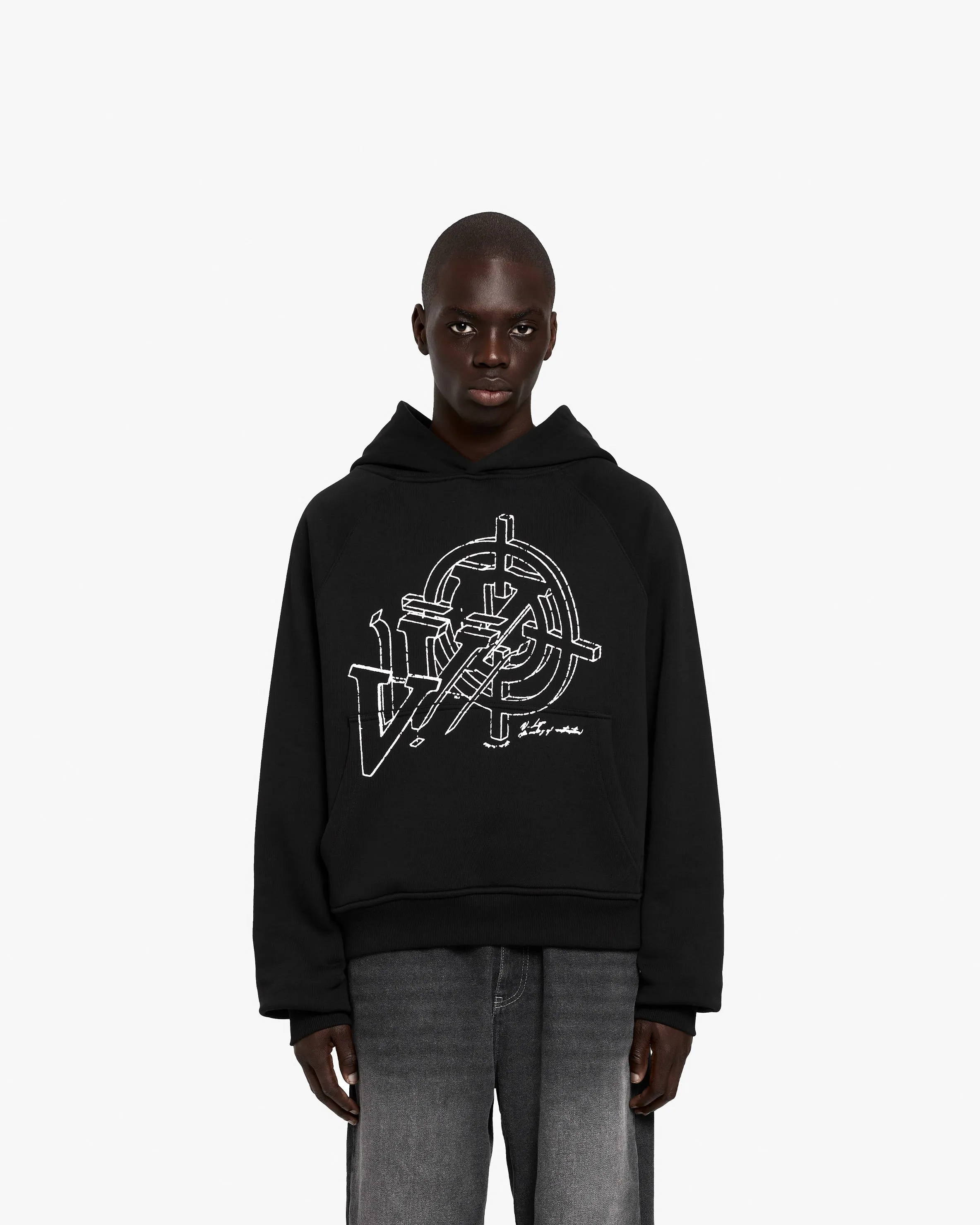 CONSTRUCTION LOGO HOODIE BLACK sold by vicinity product image thumbnail 2