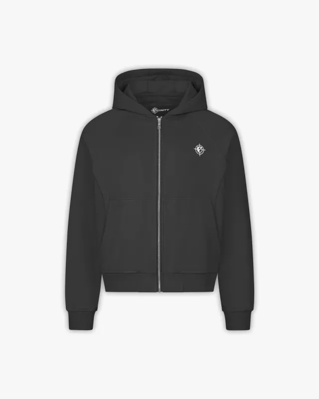 INSIDE OUT ZIP HOODIE ASH GREY sold by vicinity