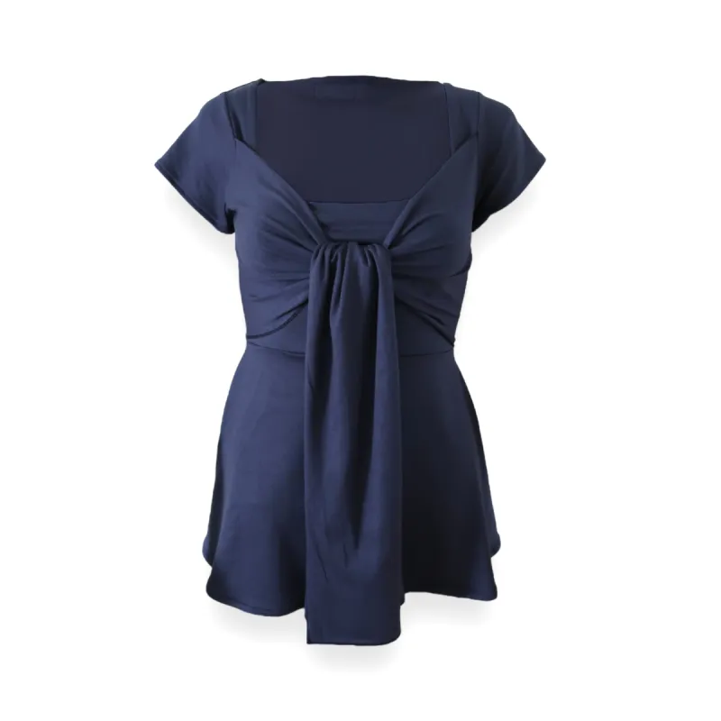 Zerah Wrap Short Sleeve Blouse sold by liatz