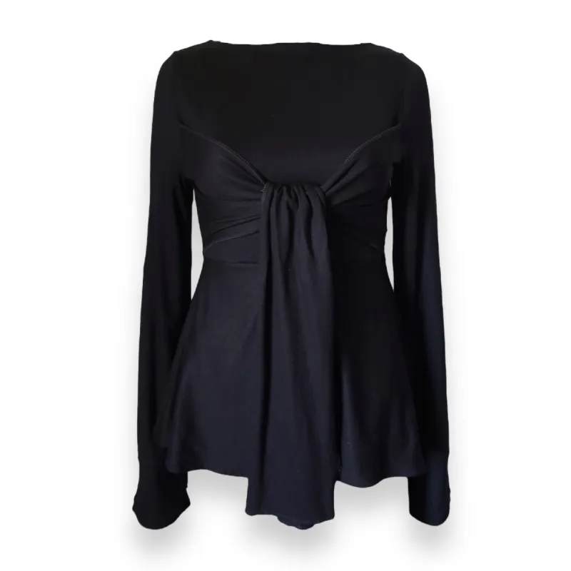 Zerah Wrap Boat Neck Blouse sold by liatz