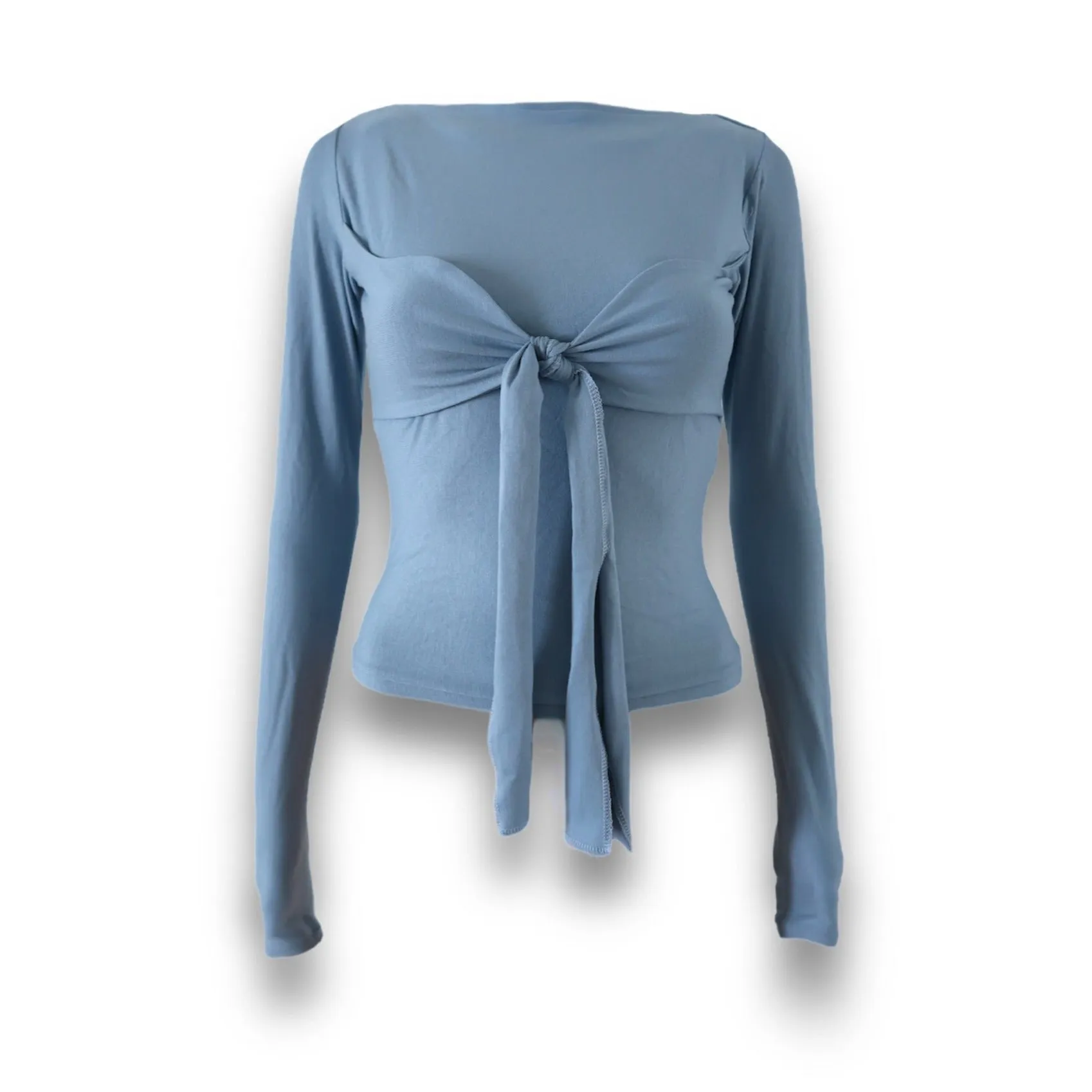 Ana Long Sleeve Top Frosted Blue sold by liatz