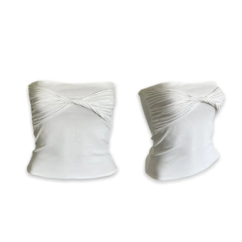 Swirl Tube Top White sold by liatz