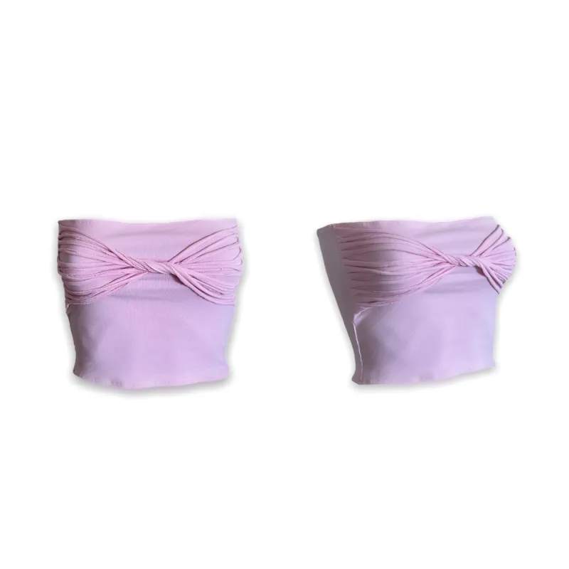 Swirl Tube Top Baby Pink sold by liatz