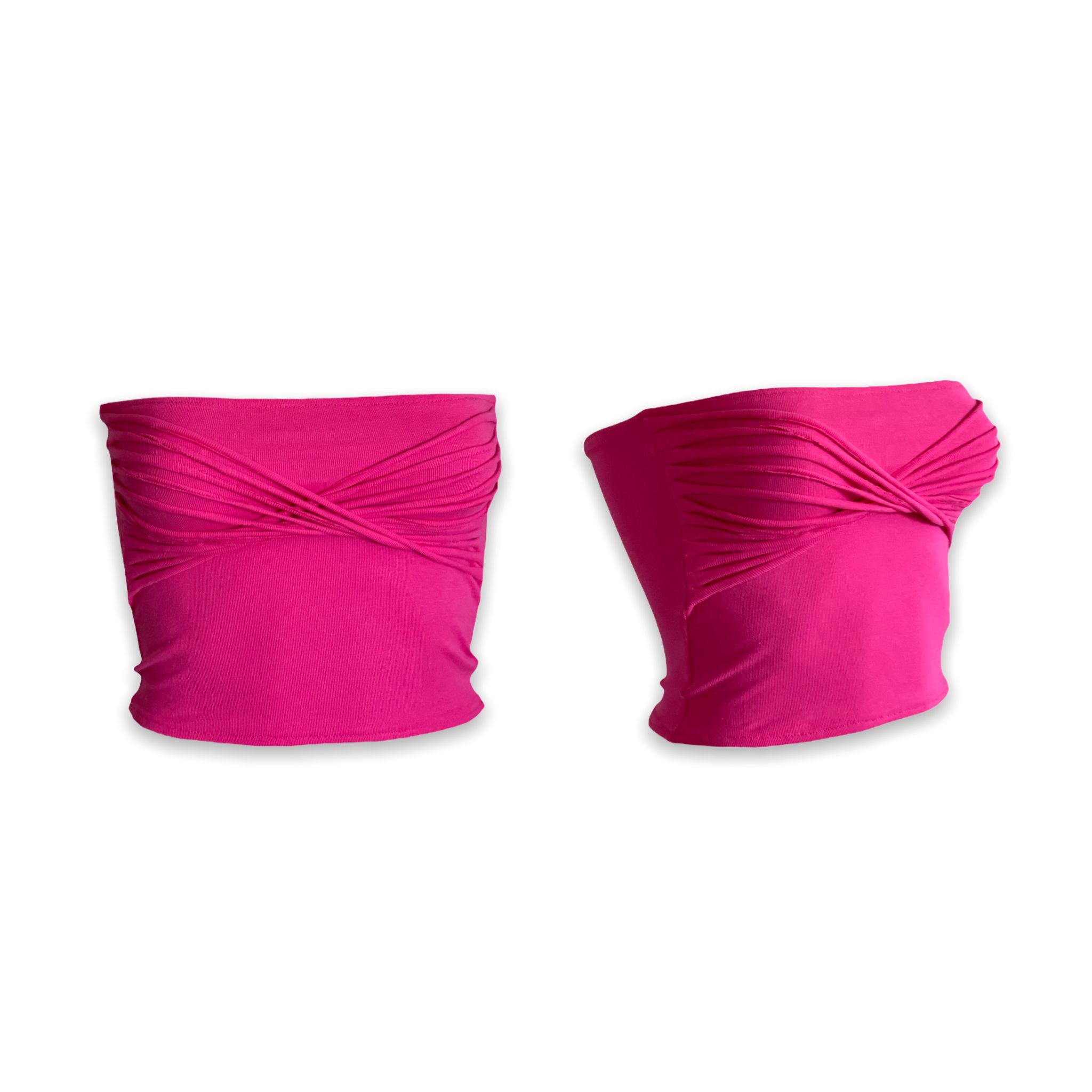 Swirl Tube Top Hot Pink sold by liatz