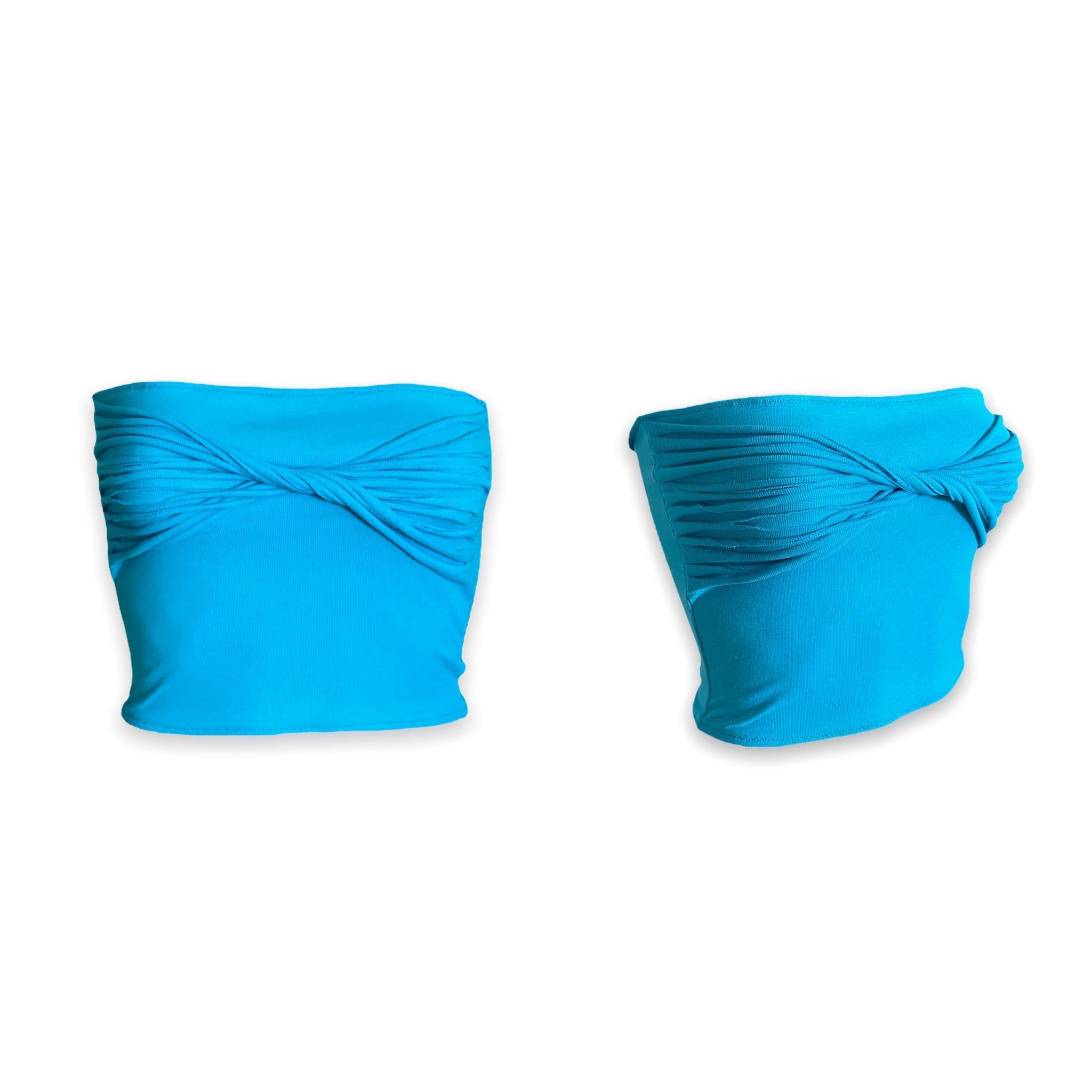 Swirl Tube Top Aqua Blue sold by liatz