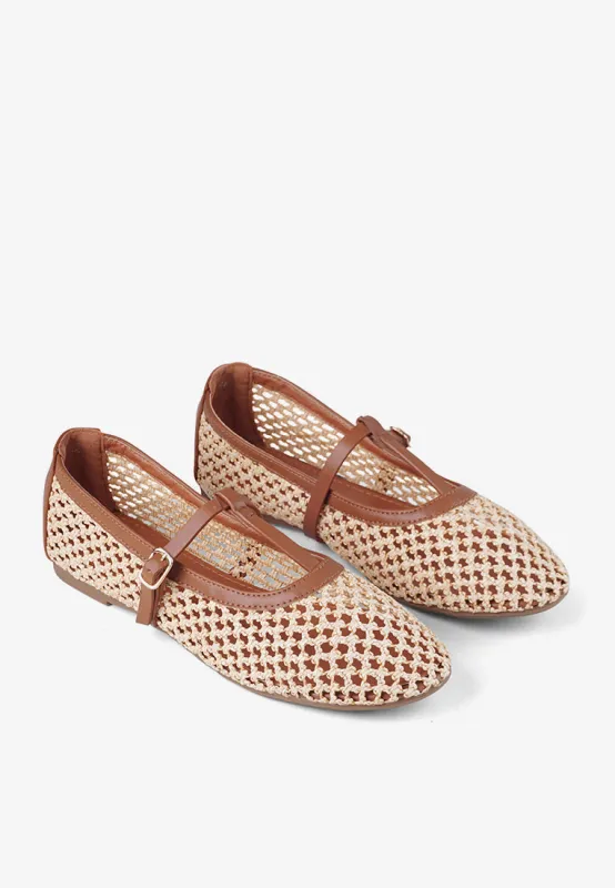 Aria Black Woven Mary Jane Flat Shoes Summer Slip On sold by INPACA