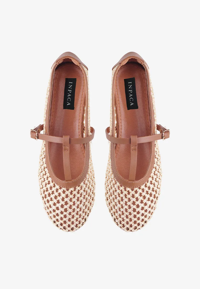 Aria Black Woven Mary Jane Flat Shoes Summer Slip On sold by INPACA product image thumbnail 3