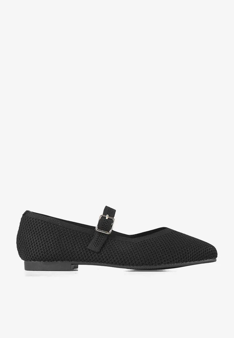 Maia Flatshoes in Black sold by INPACA