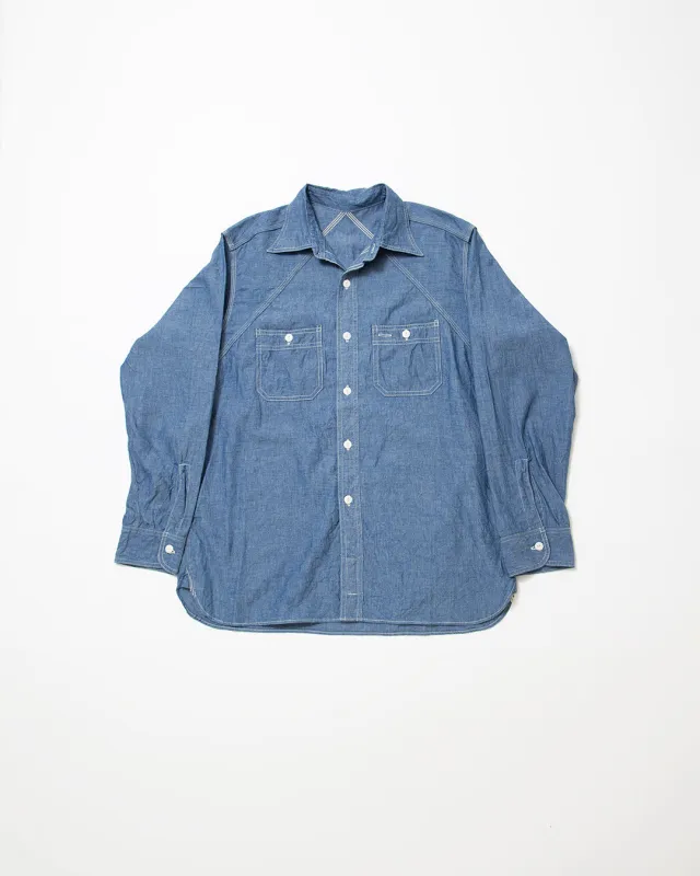 CS002-A1 - ROYAL TAILORS・W-YOKE SHIRT / Blue sold by The Corona Utility