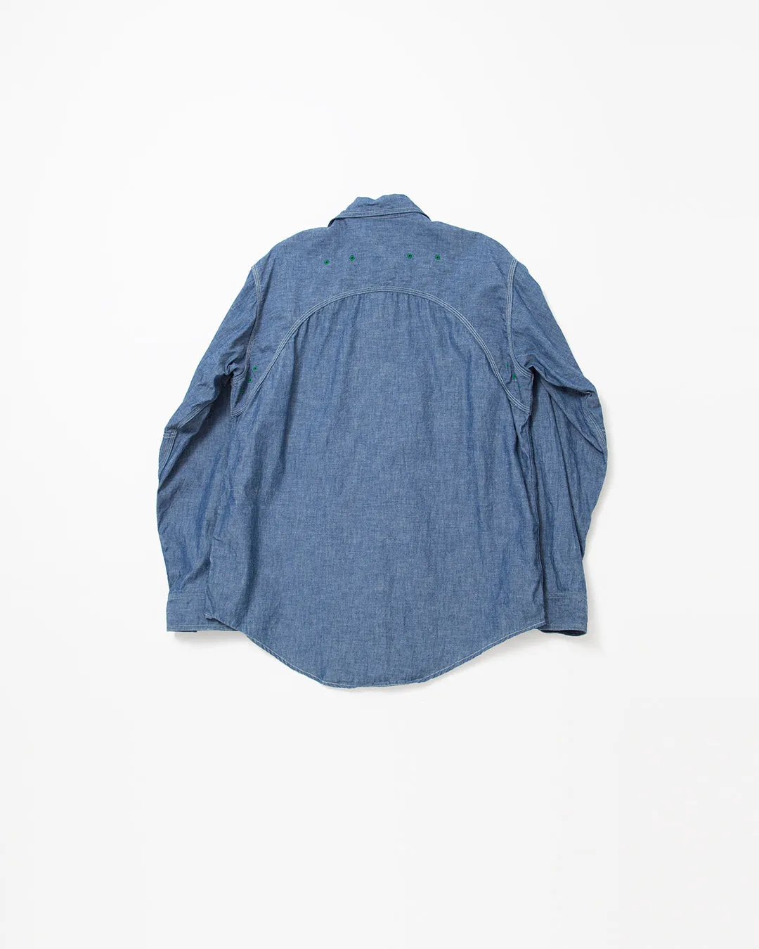 CS014 - CORONA・W-YOKE SHIRT / Blue Chambray sold by The Corona Utility product image thumbnail 2