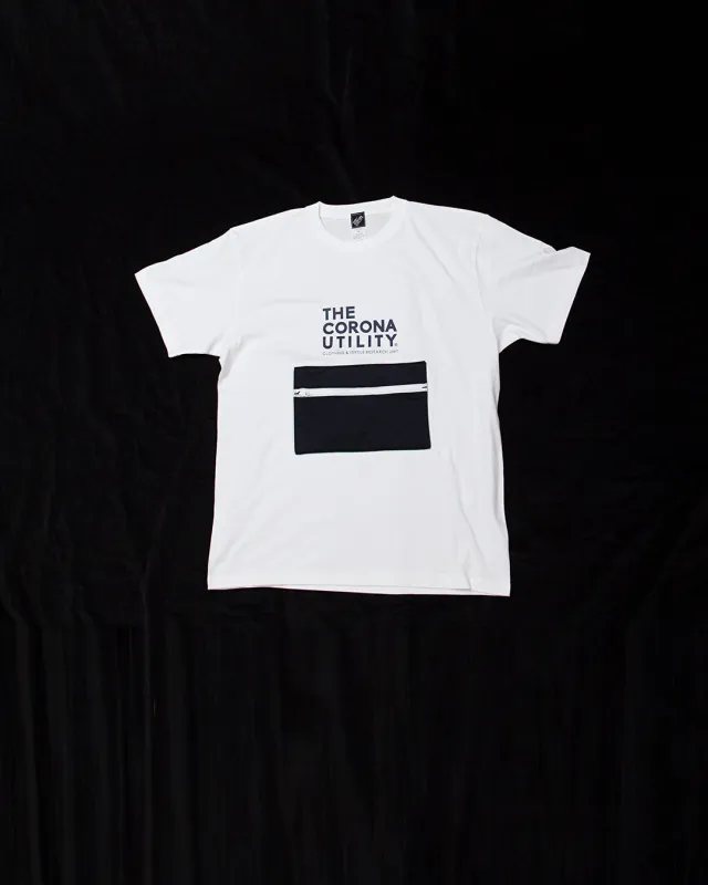 CT023・"BEACH ESSENTIAL" PACKABLE TEE / White sold by The Corona Utility