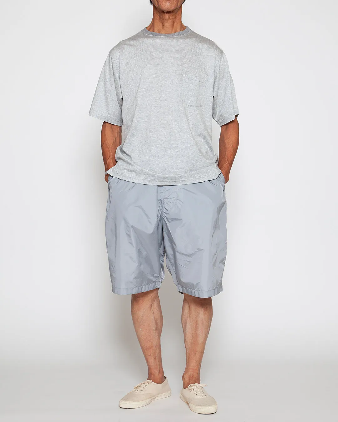 CC010 - BASIC POCKET TEE / Top Grey × White sold by The Corona Utility product image thumbnail 4